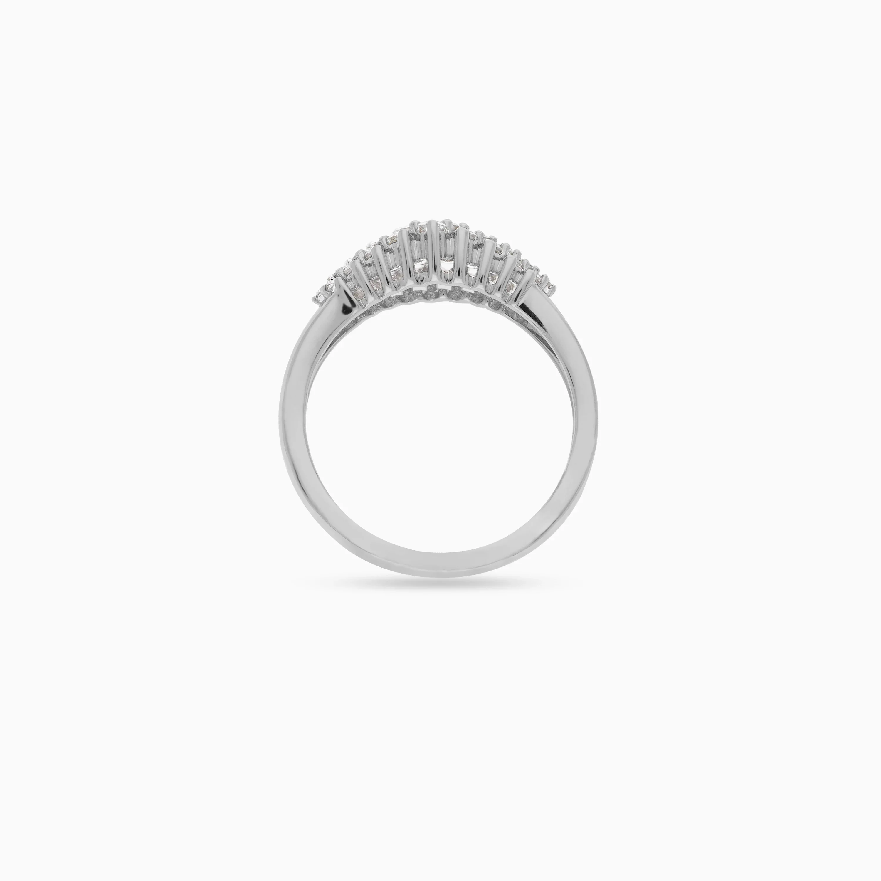 18K White Gold Natural Diamond Ring – Scala Collection - Image 3