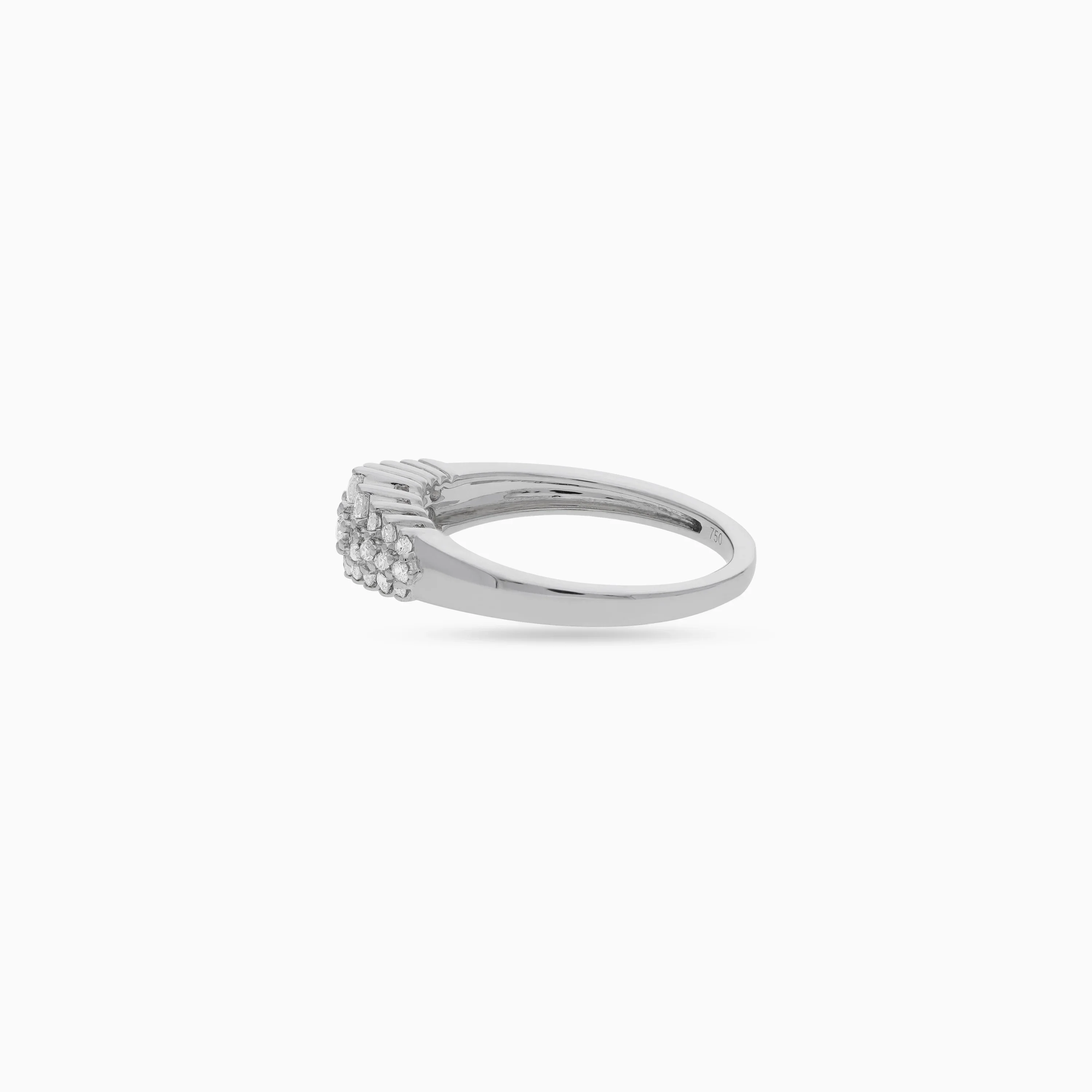 18K White Gold Natural Diamond Ring – Scala Collection - Image 4