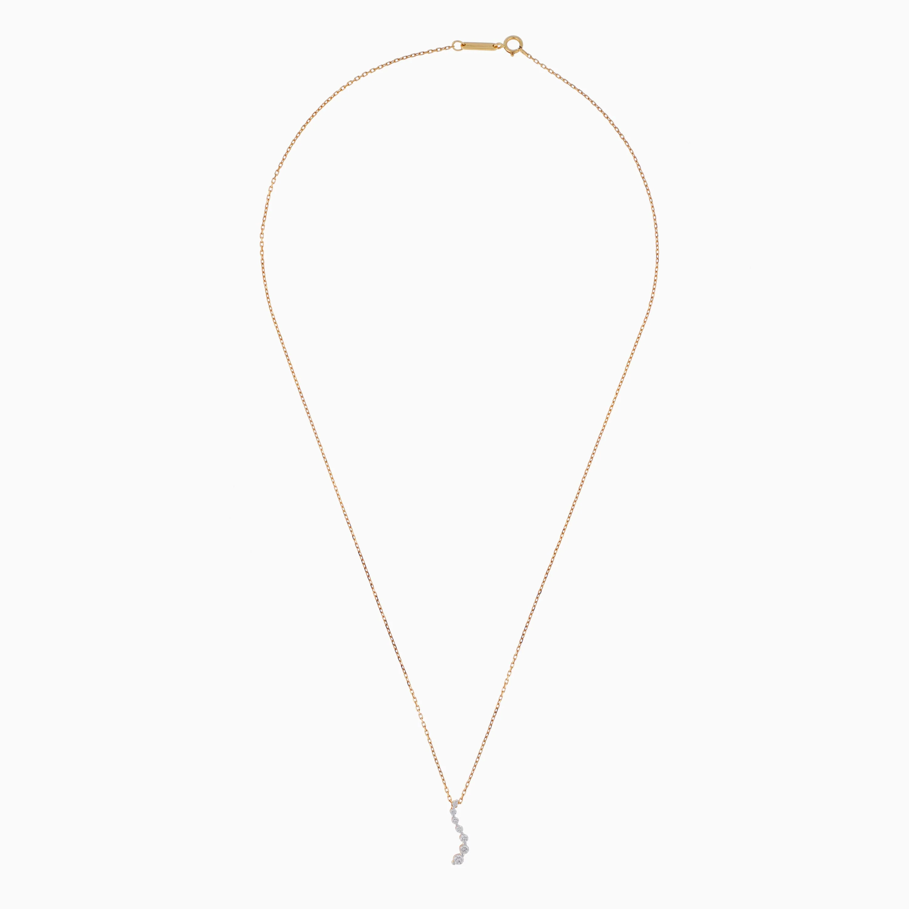 18K Yellow Gold Necklace Adorned with Natural Diamonds - Image 3