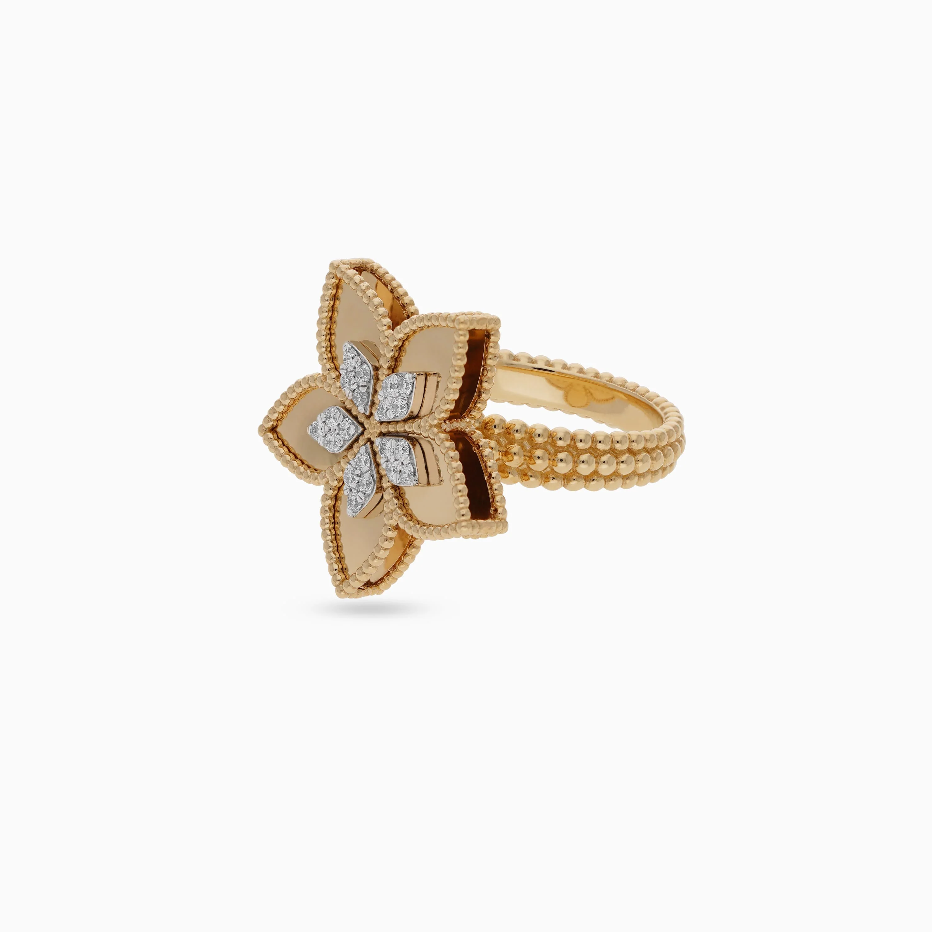 18K Yellow Gold Ring with Natural Diamonds – Fortuna Diamond Collection - Image 3