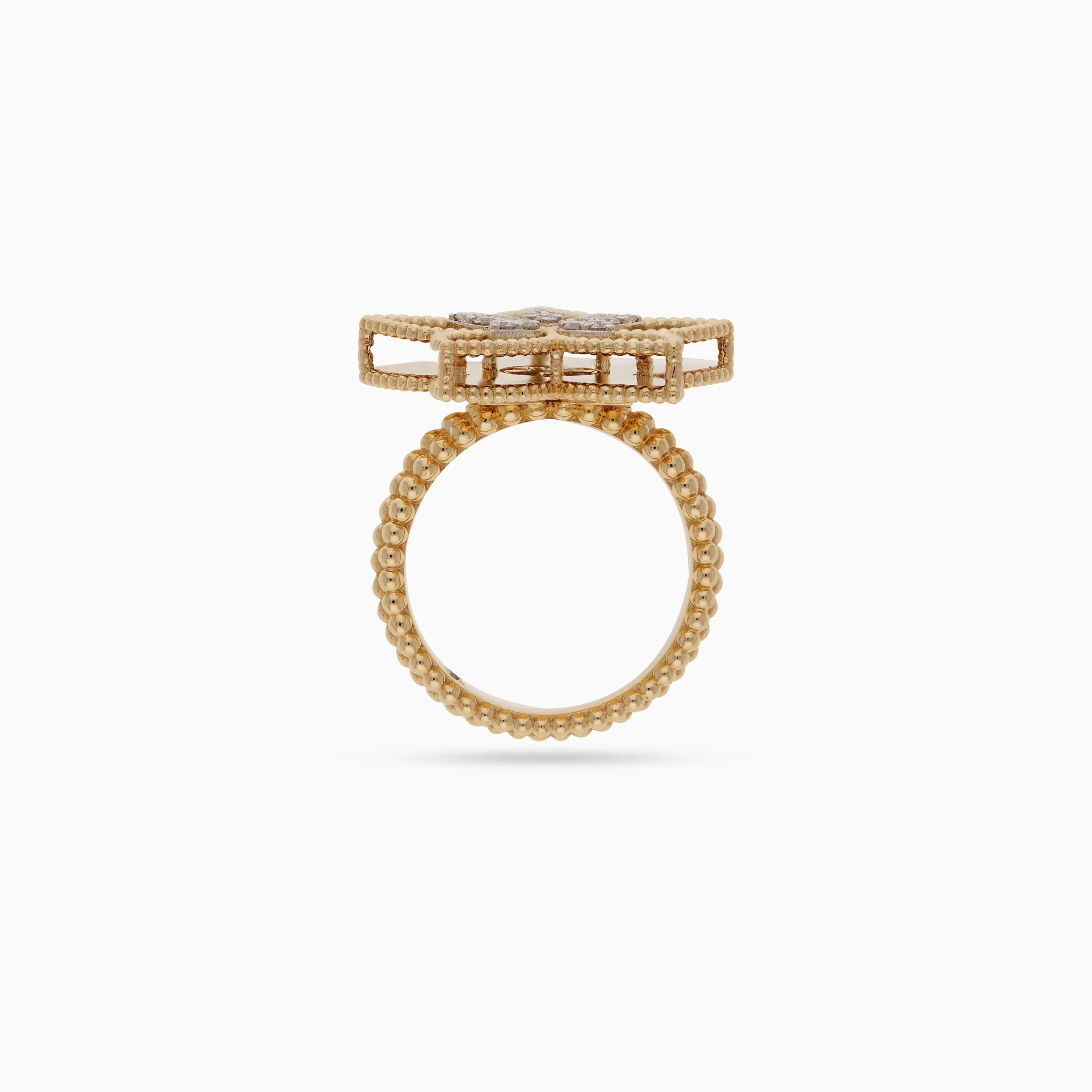 18K Yellow Gold Ring with Natural Diamonds – Fortuna Diamond Collection - Image 4