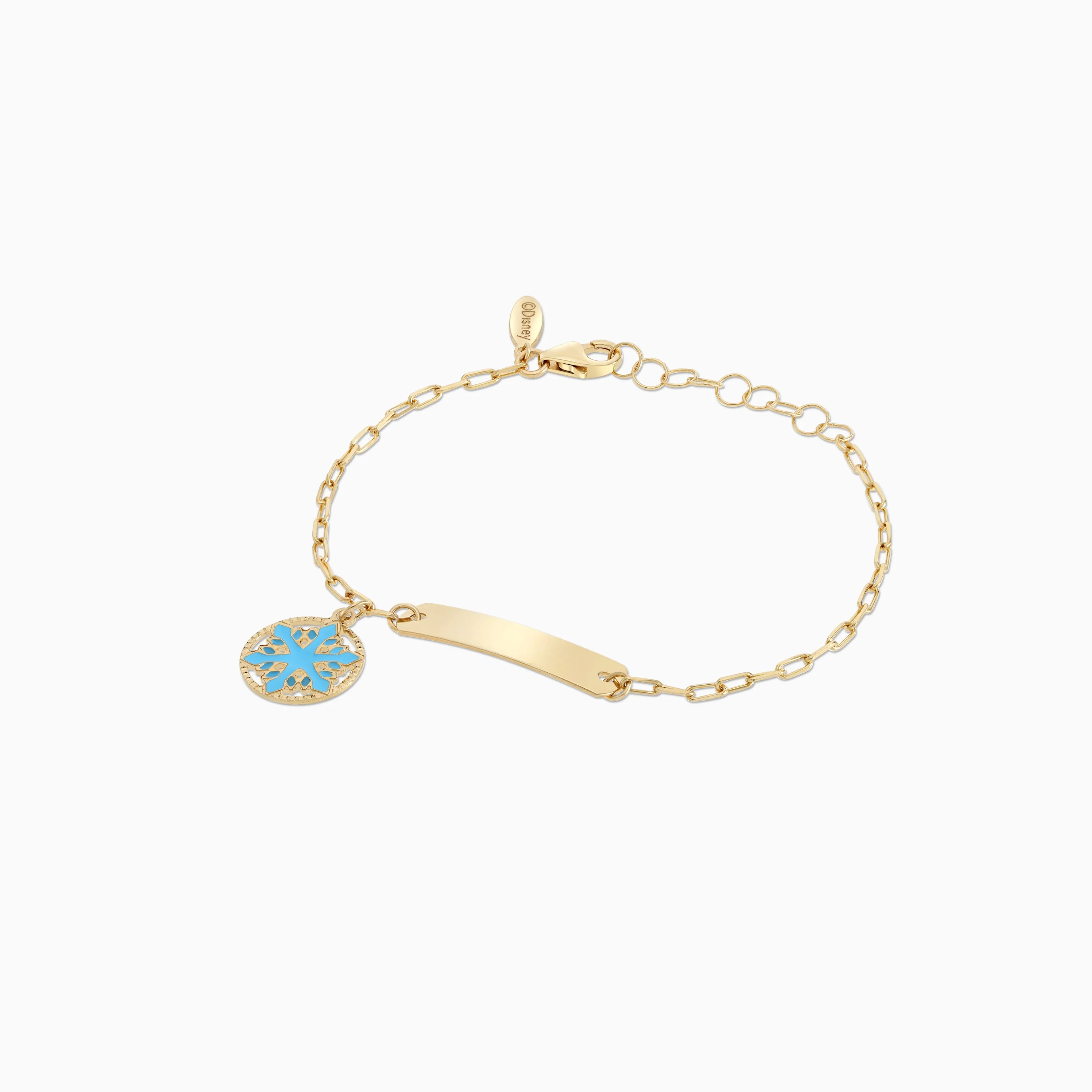 18k Yellow Gold Snowflake I-D Bracelet for Kids | Disney Collection - Image 3