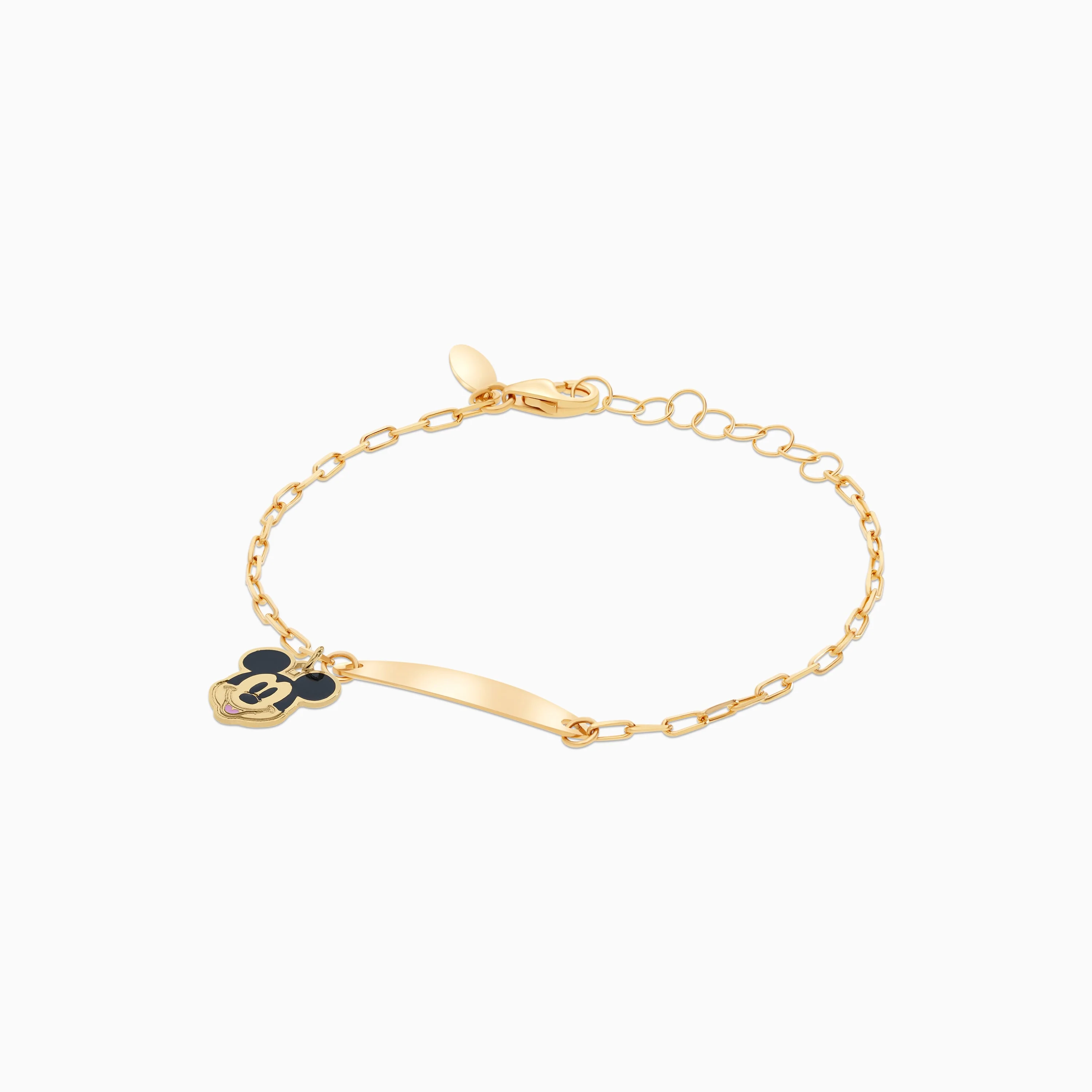 Mickey & Friends 18k Yellow Gold Bracelet with Enamel Mickey Face | Disney Collection - Image 3