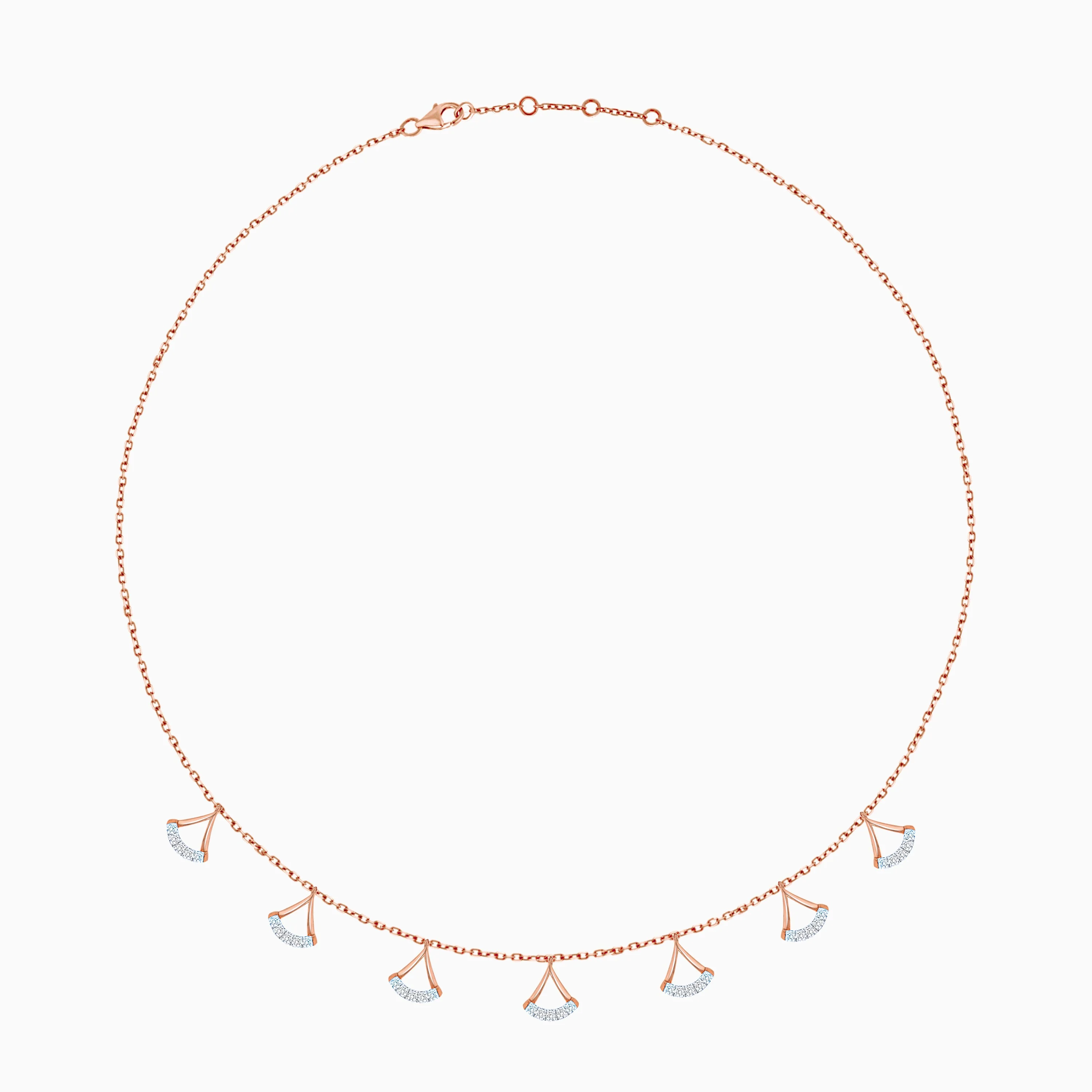 elegant 18k rose gold natural diamond choker - Image 3