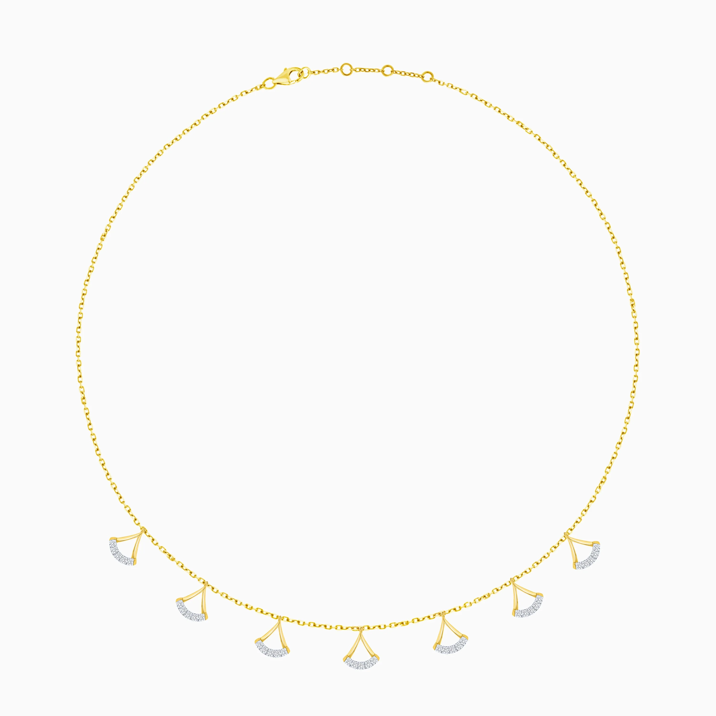 Elegant 18K Yellow Gold Diamond Choker - Image 3