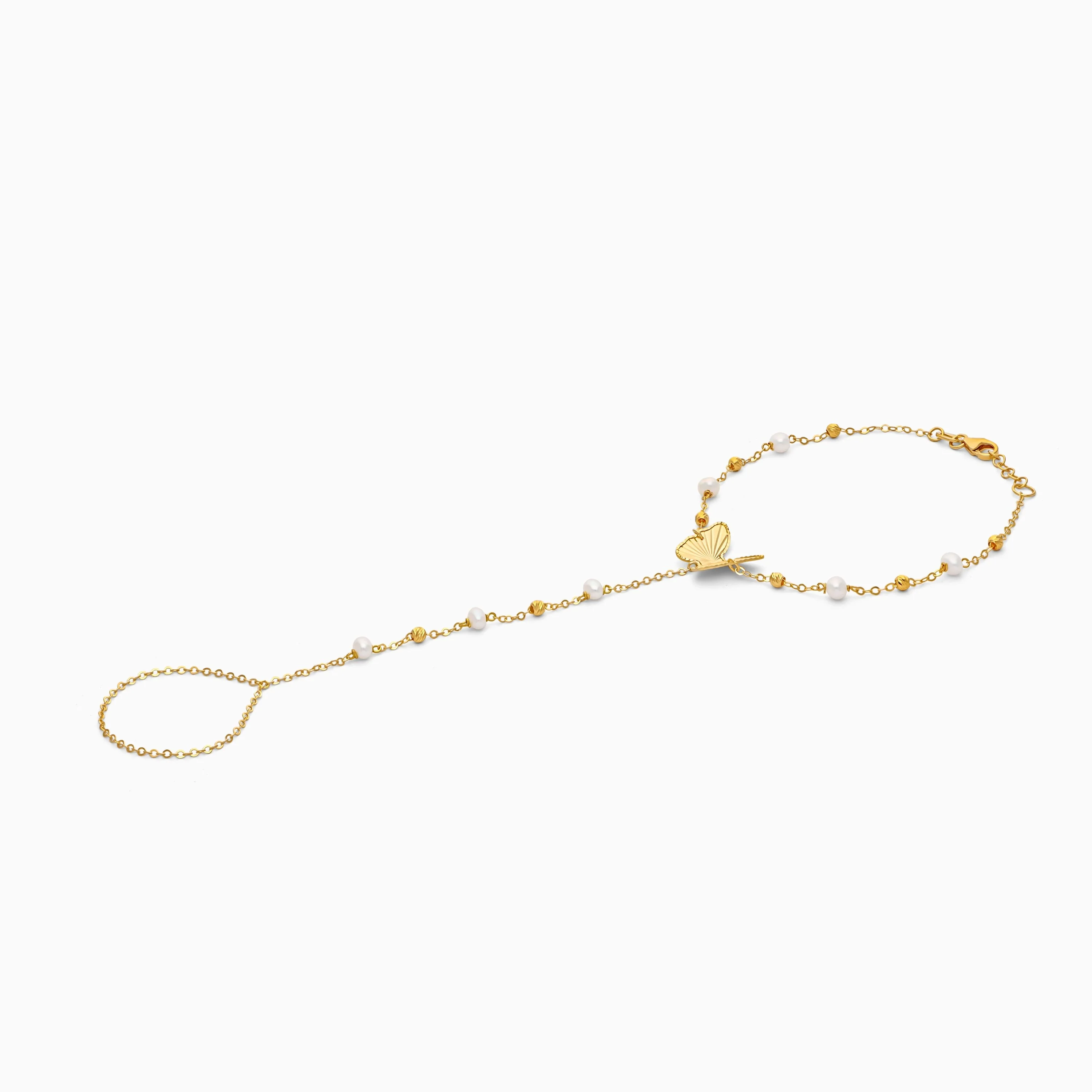 18K Yellow Gold Pearl Panja | Danah Collection - Image 4