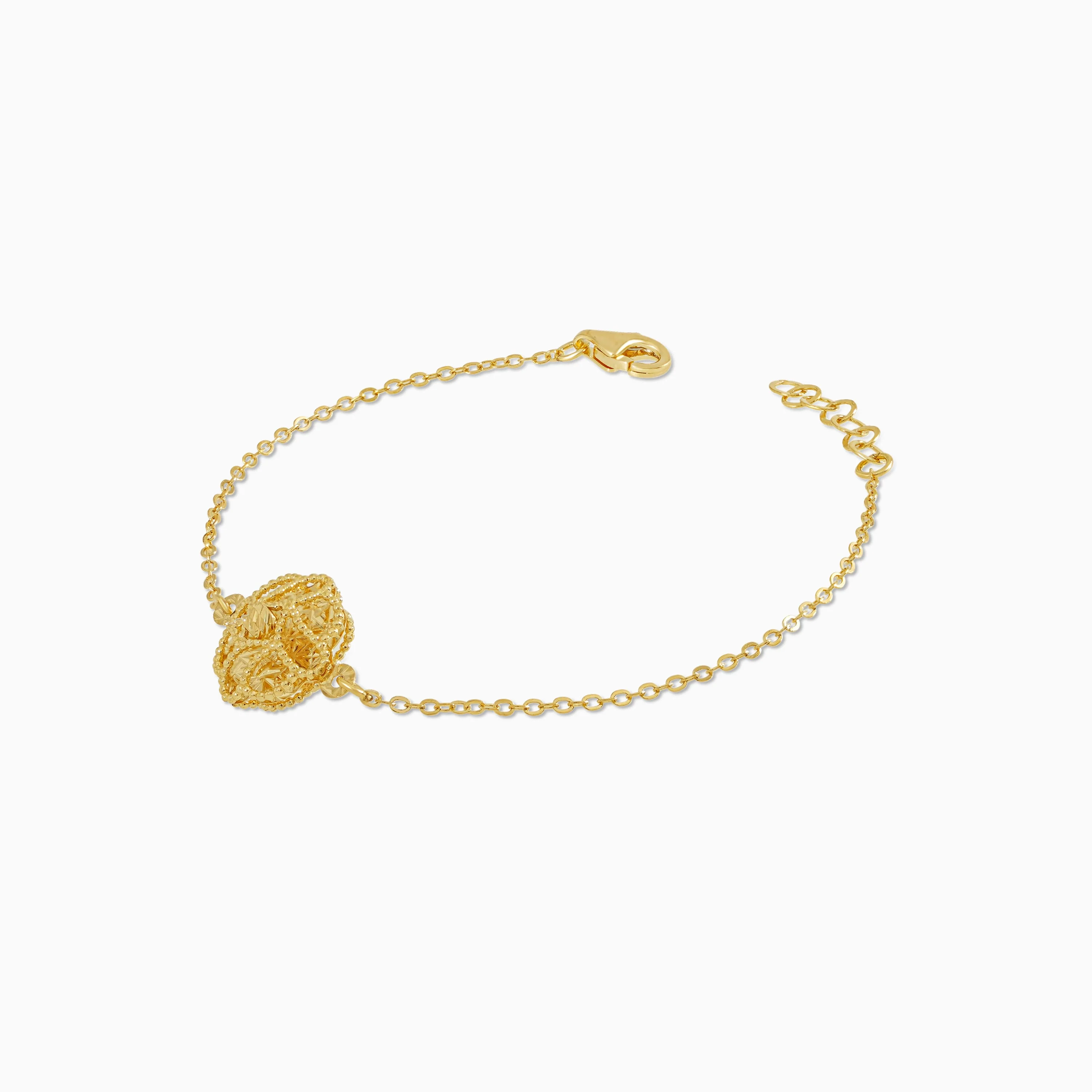18k Yellow Gold Kids Flower Bracelet | Farfalla Gold Kids Collection - Image 3