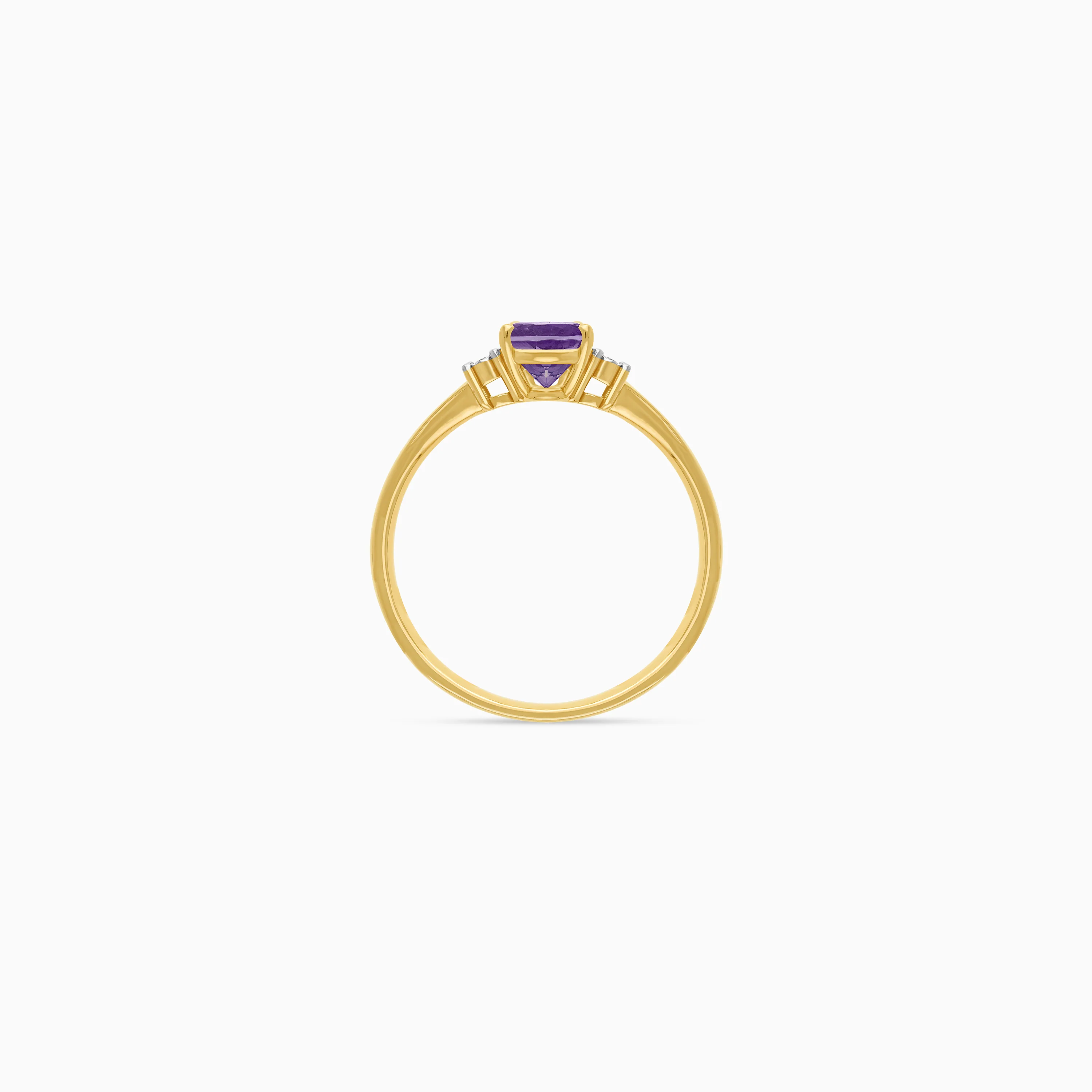 18K Gold Amethyst & Natural Diamonds Ring | Colour Classic - Image 6