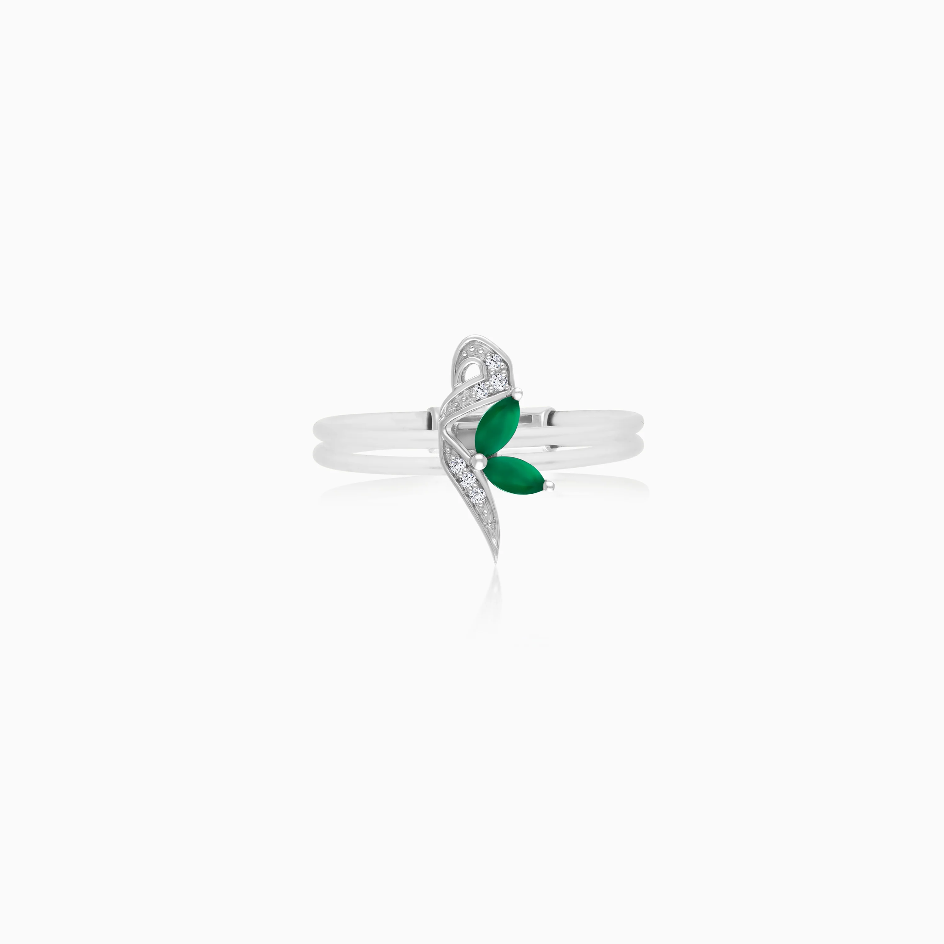 Floating Ring - Meem letter with Natural Diamonds and gemstones - Image 6