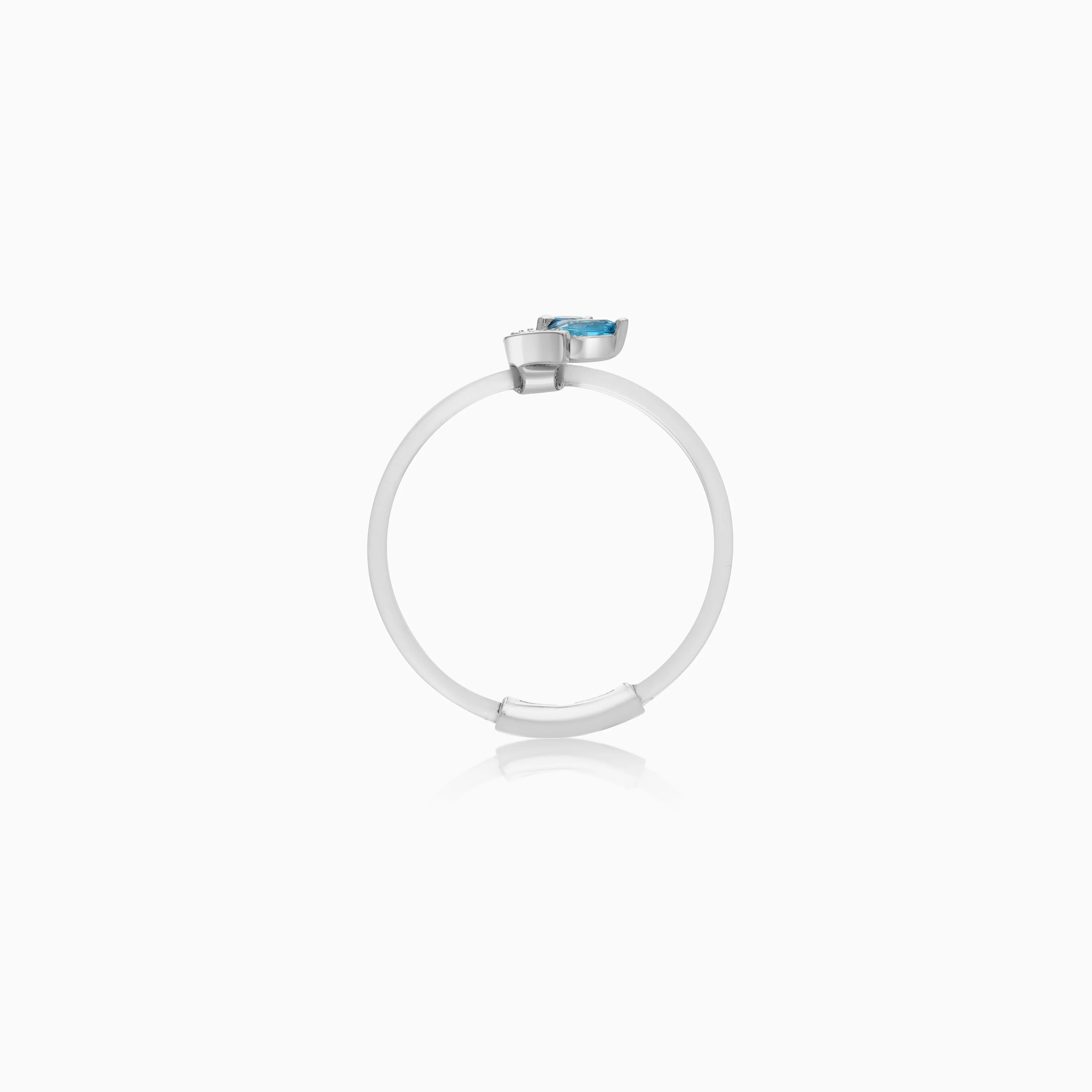 Floating Ring - Meem letter with Natural Diamonds and gemstones - Image 8