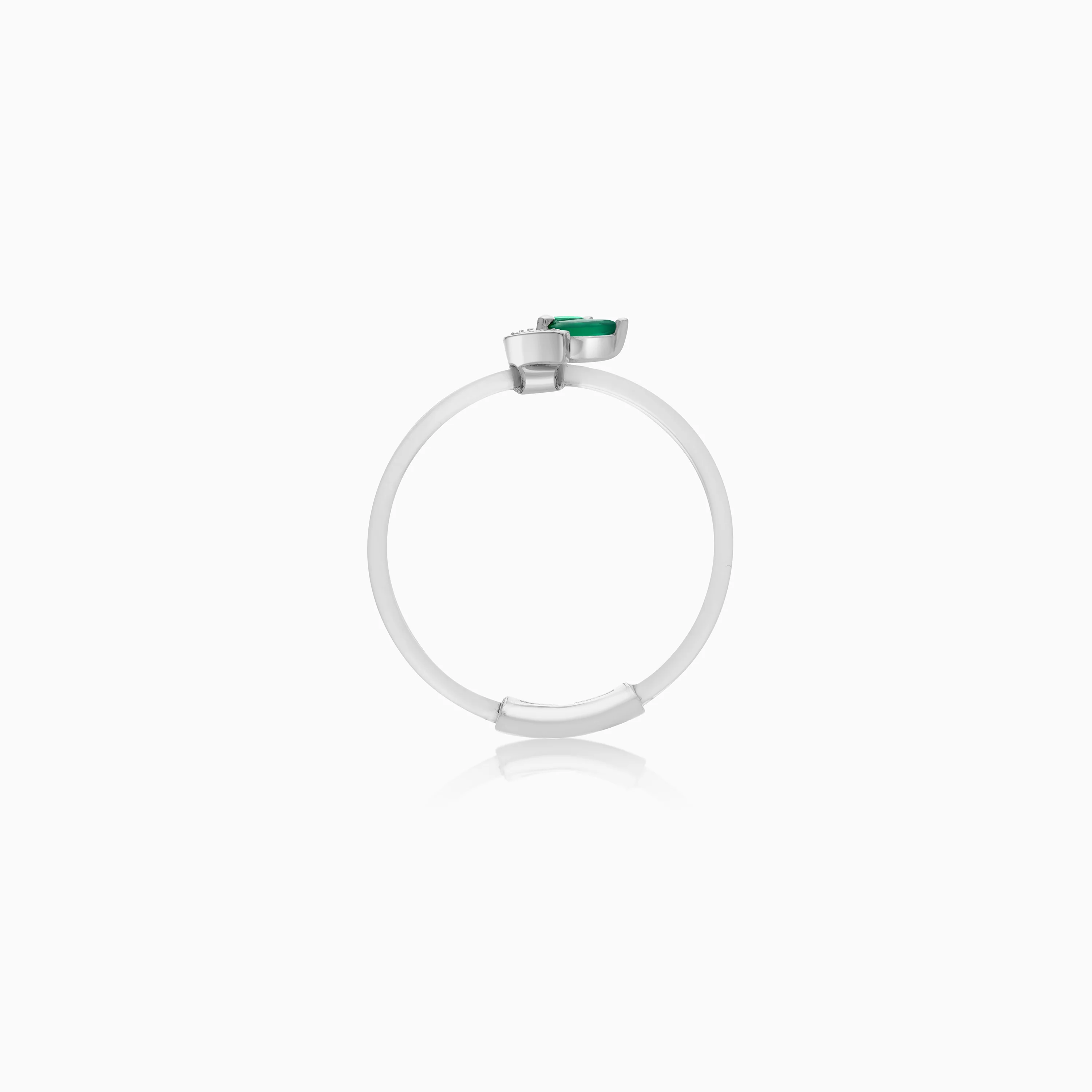 Floating Ring - Meem letter with Natural Diamonds and gemstones - Image 9