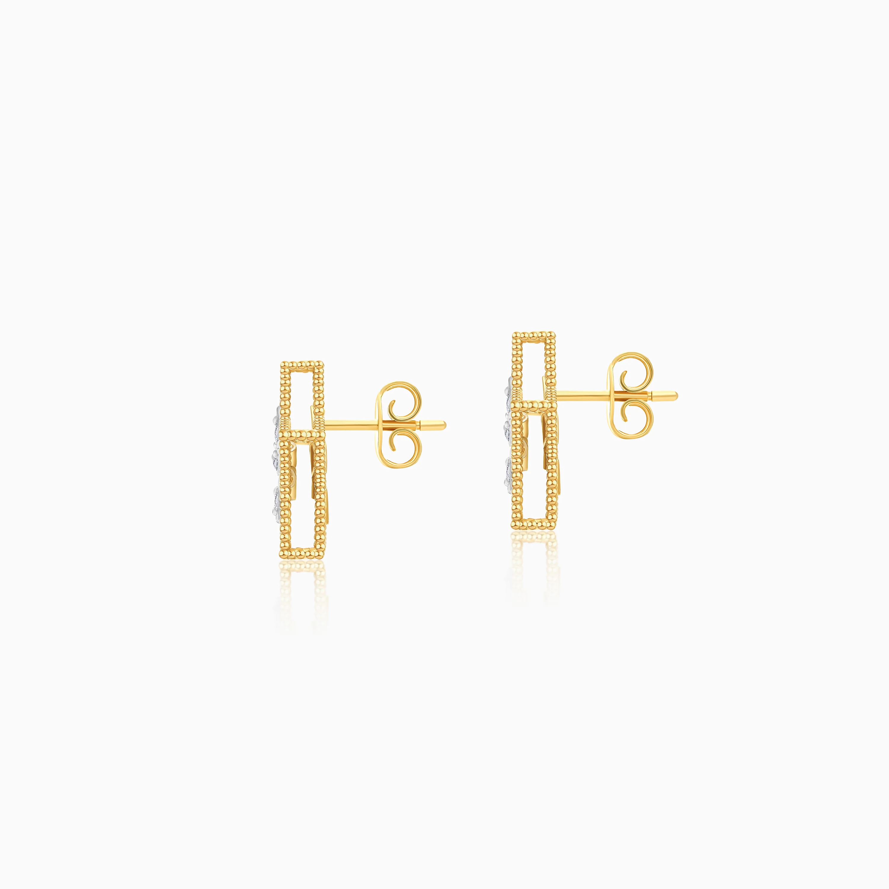 Fortuna Diamond Flower Earring - Image 3