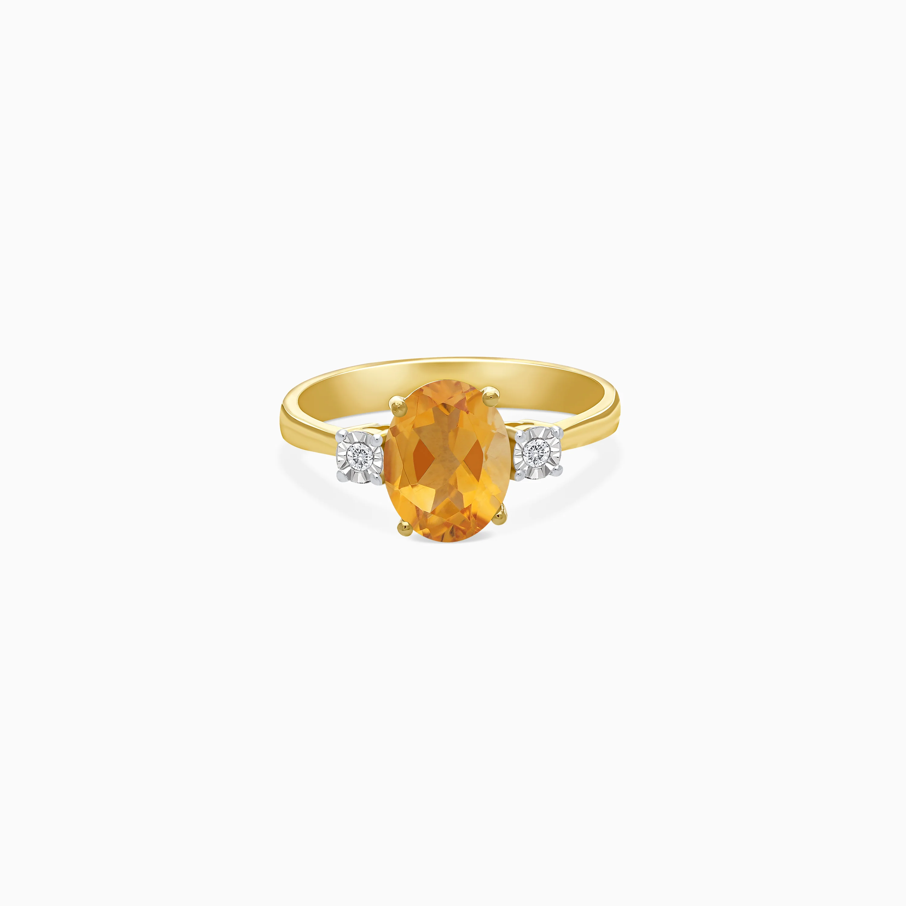18k Citrine & Natural Diamond Gold Ring | Colour Classic - Image 5