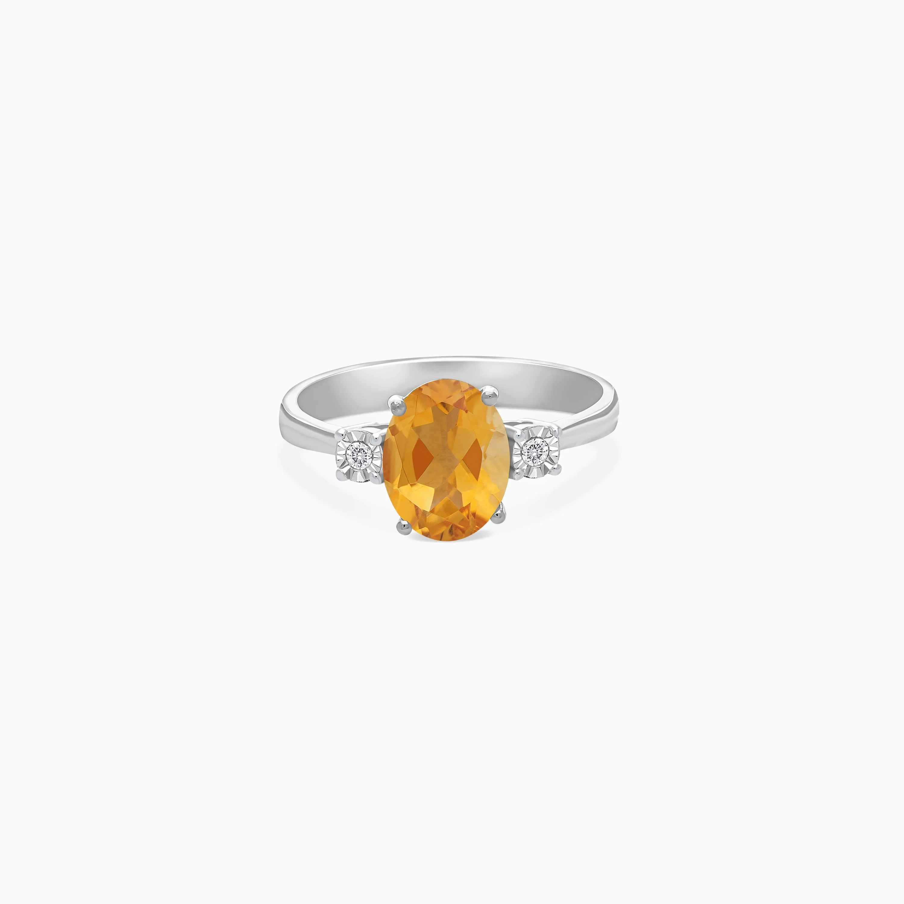 18k Citrine & Natural Diamond Gold Ring | Colour Classic - Image 6