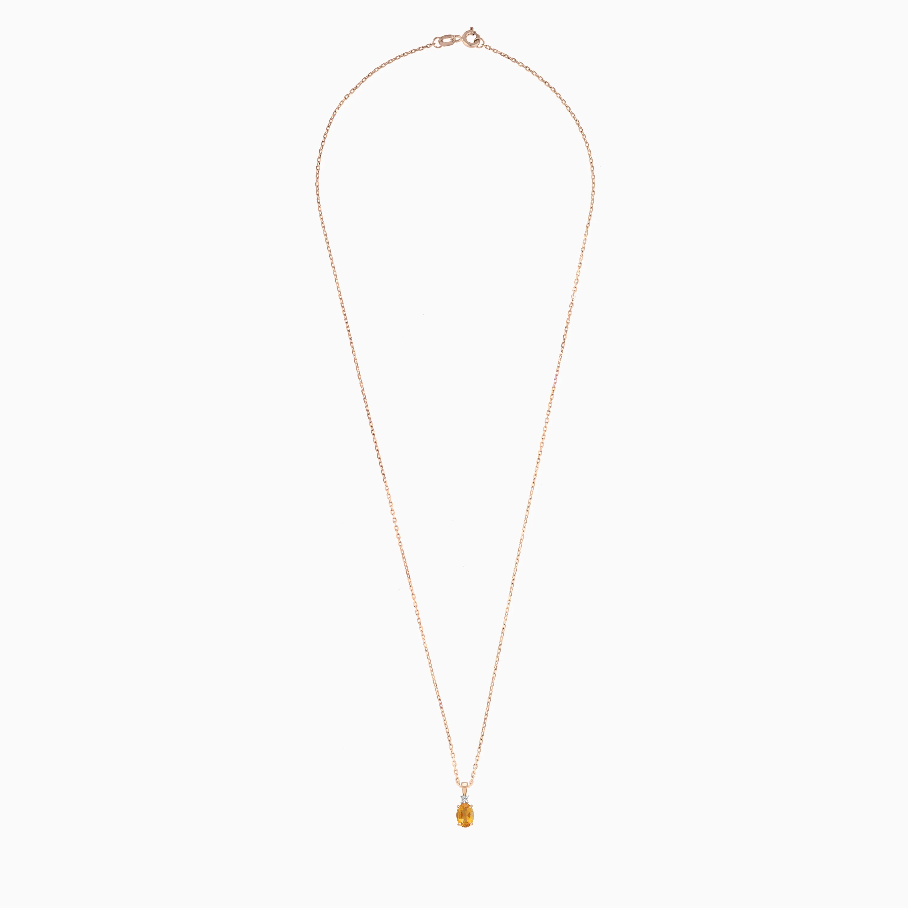 18k Gold Citrine & Natural Diamonds Necklace | Colour Classic - Image 4