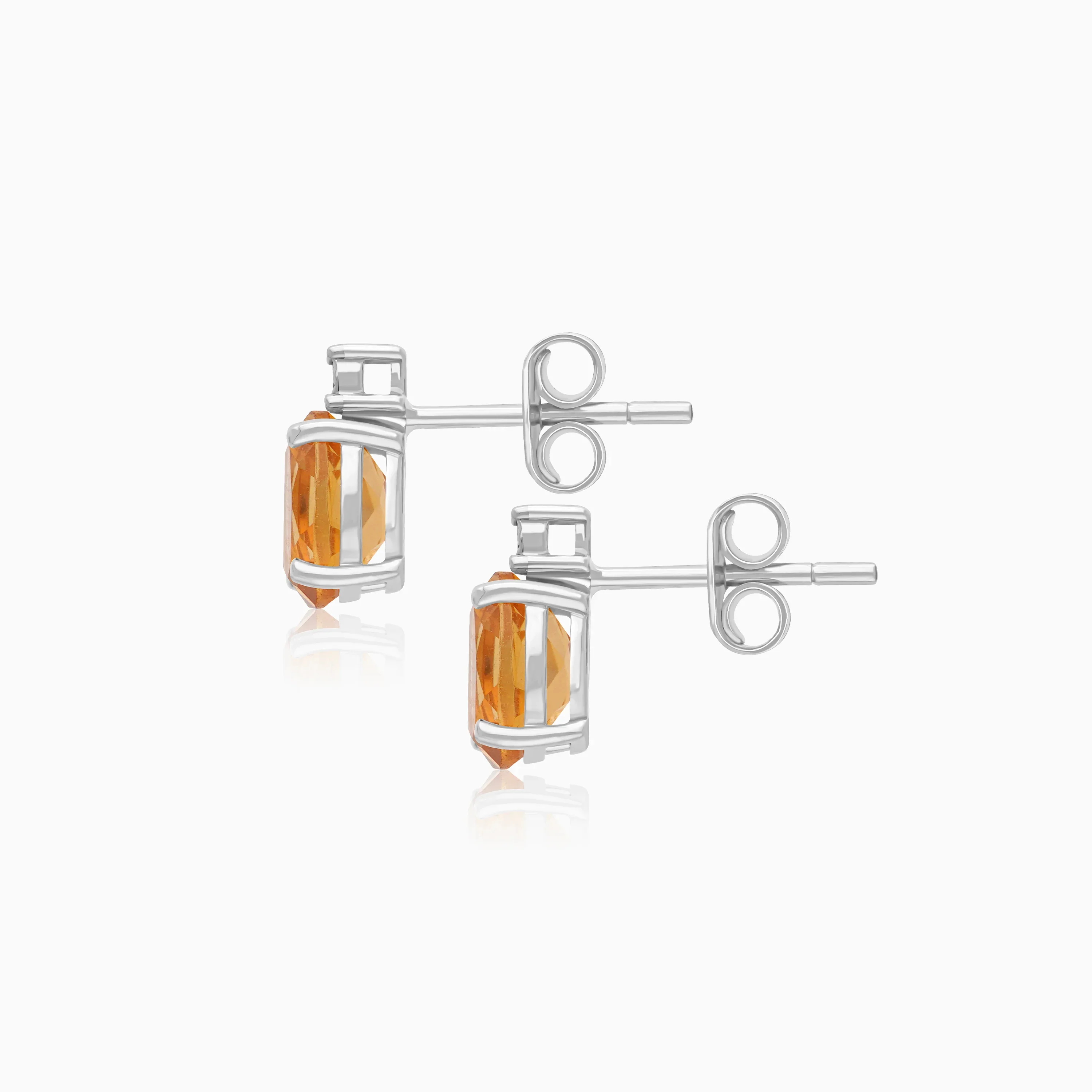 18k Gold Earrings Citrine and Natural Diamonds | Colour Classic - Image 4
