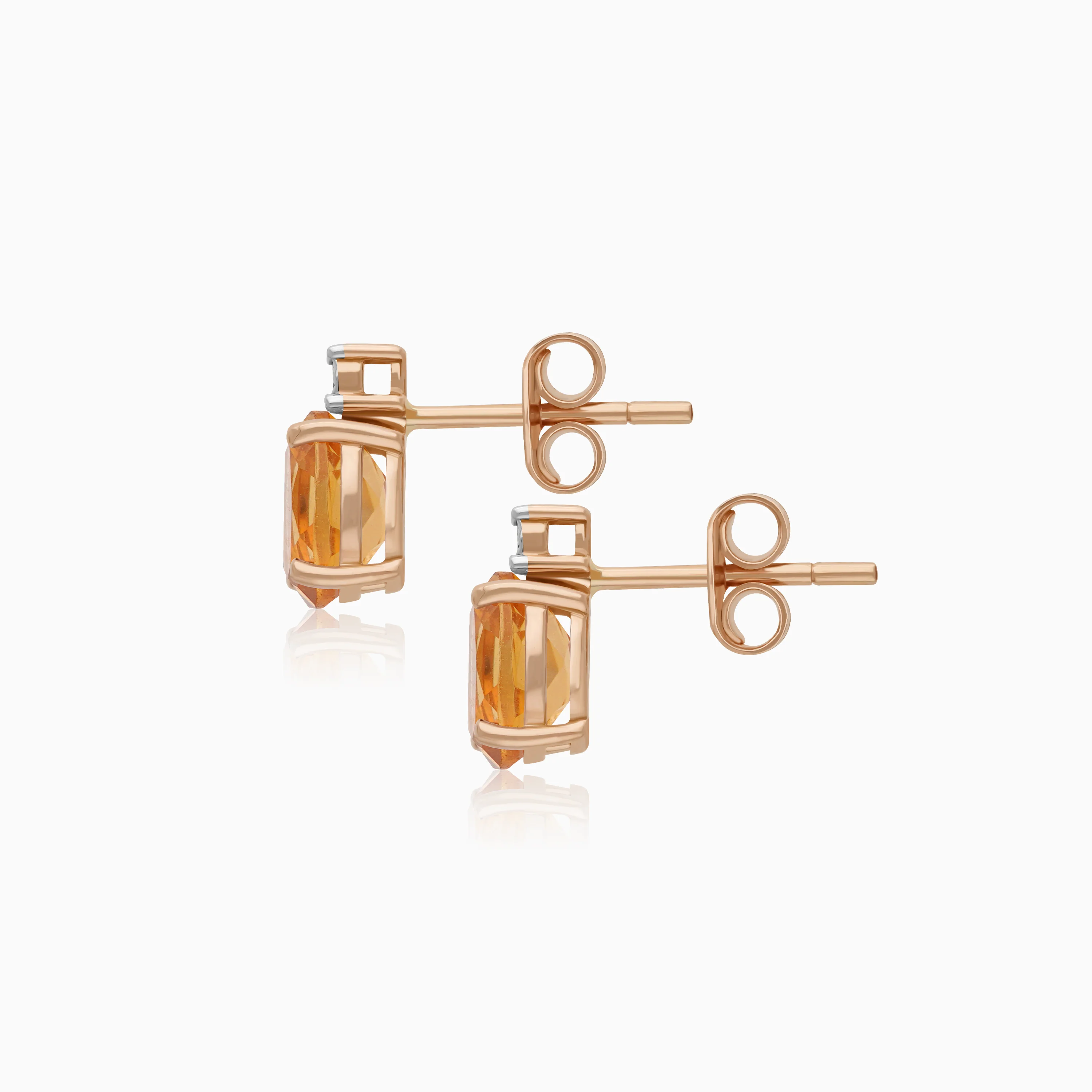 18k Gold Earrings Citrine and Natural Diamonds | Colour Classic - Image 6