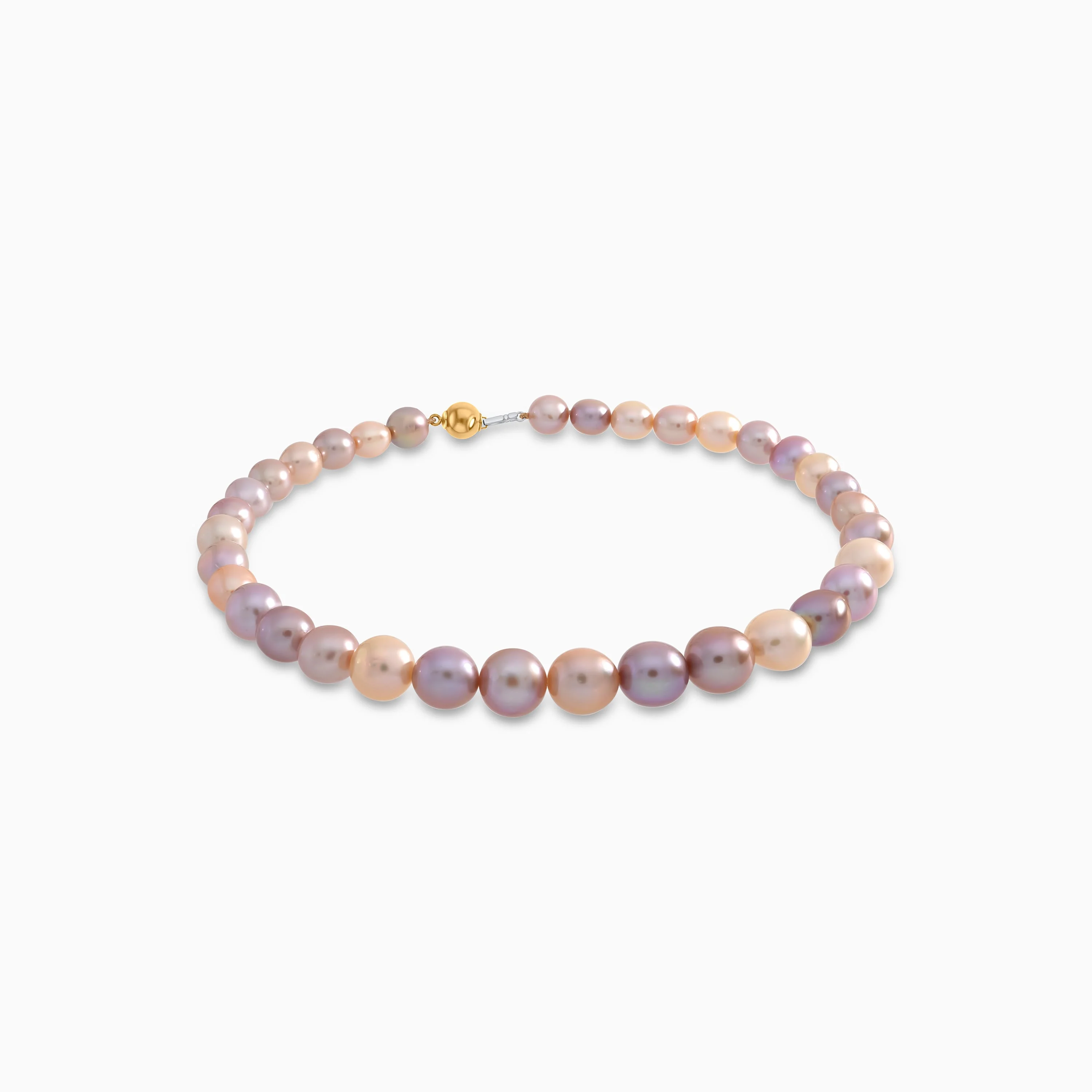 Multicolor Pearl Choker with 18K Danah Yellow Gold - Image 3