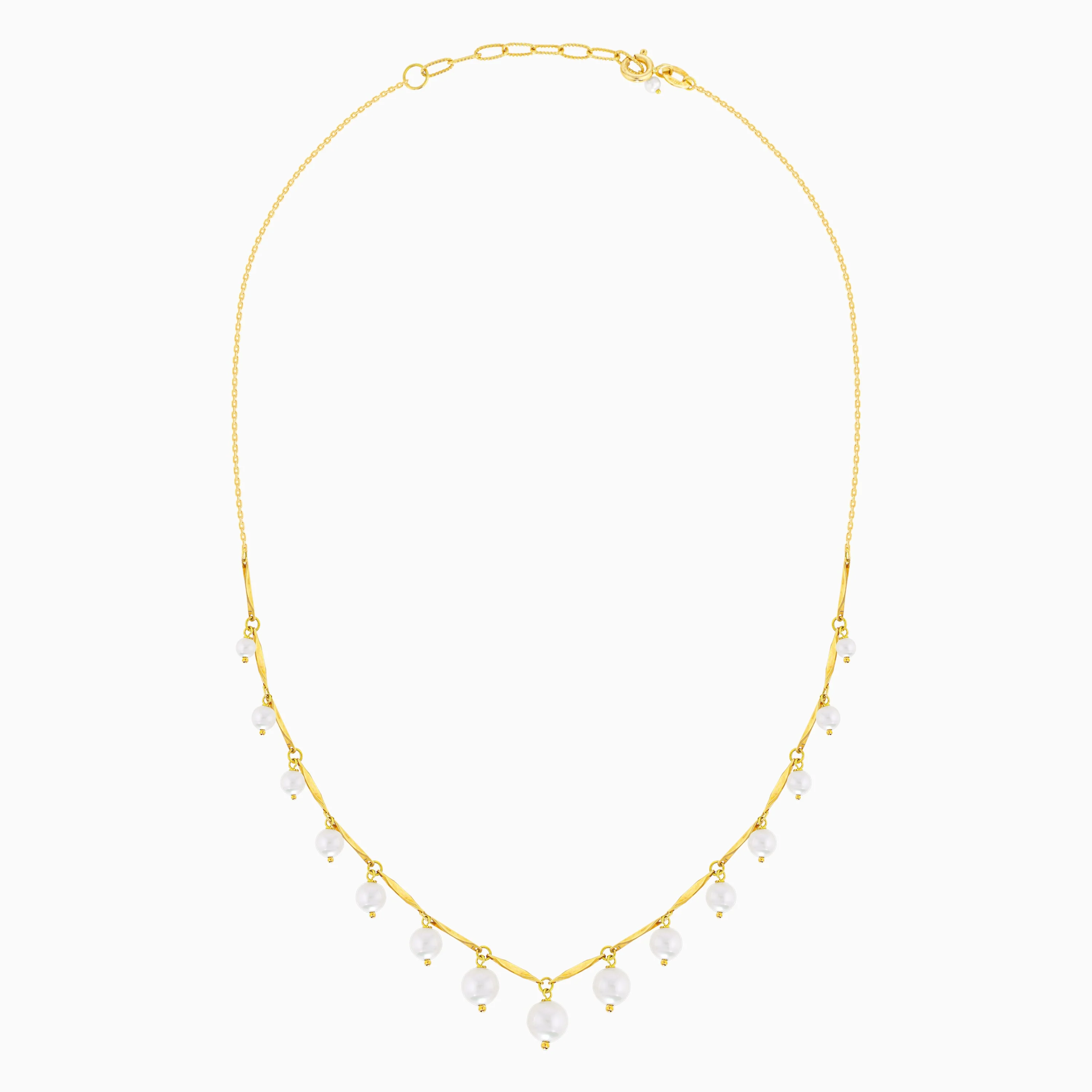 18k Yellow Gold Pearl Necklace | Danah Collection - Image 3