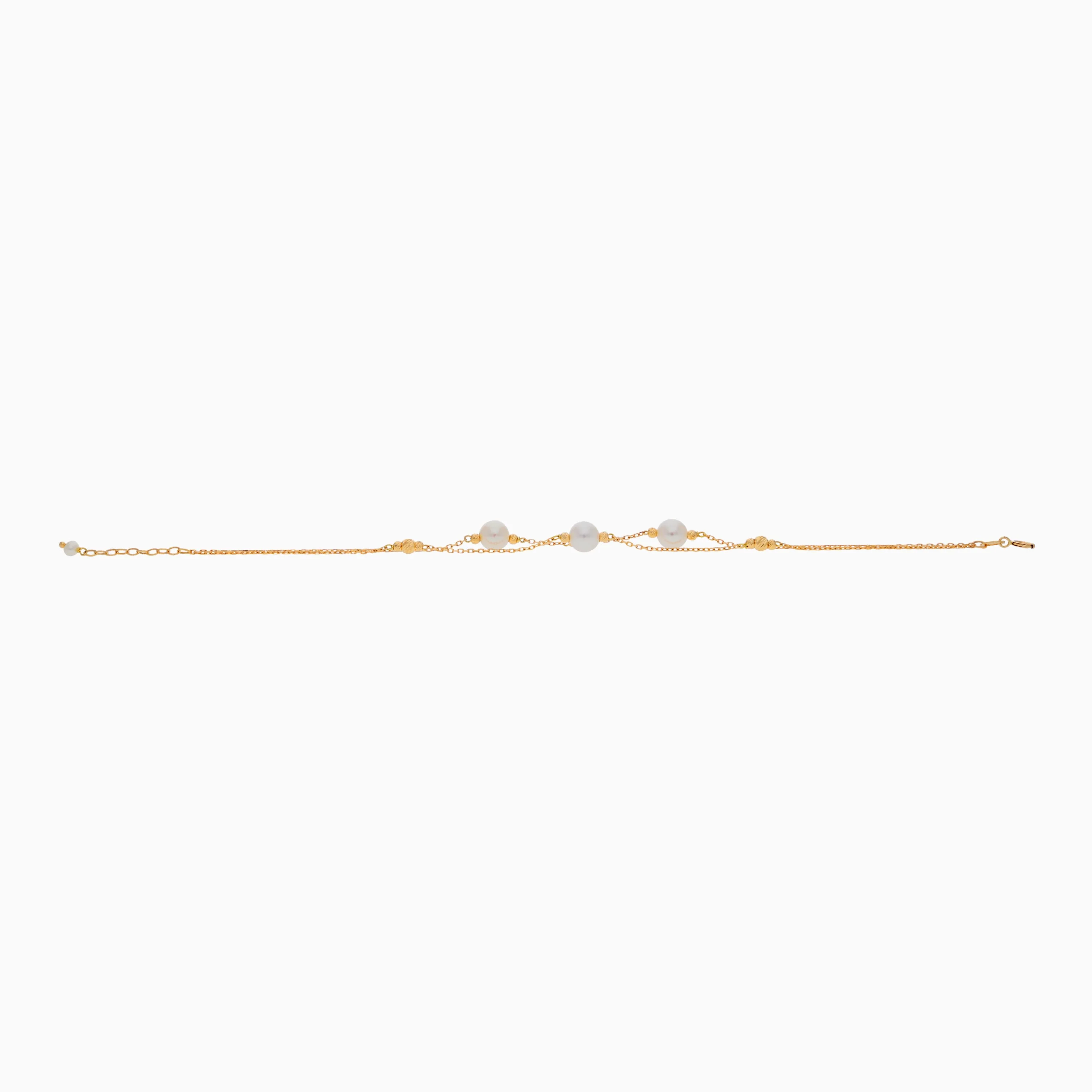 18k Yellow Gold Bracelet with Pearls | Danah Collection - Image 3