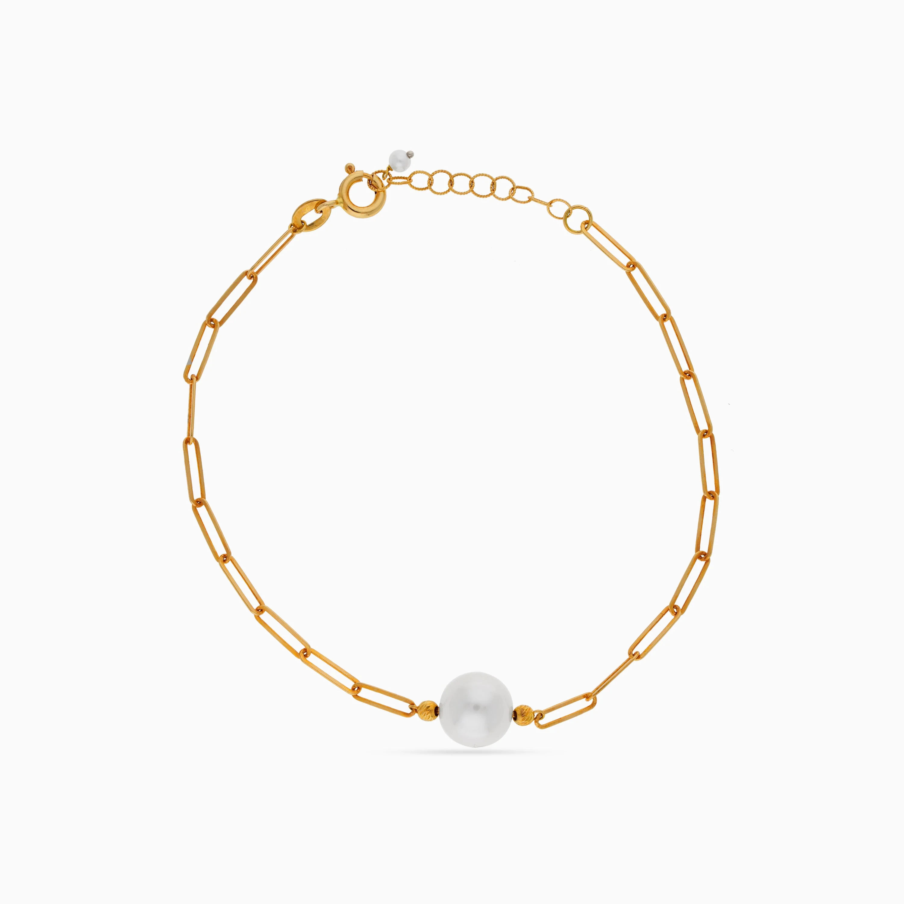 PEARL YELLOW GOLD BRACELET - Image 4