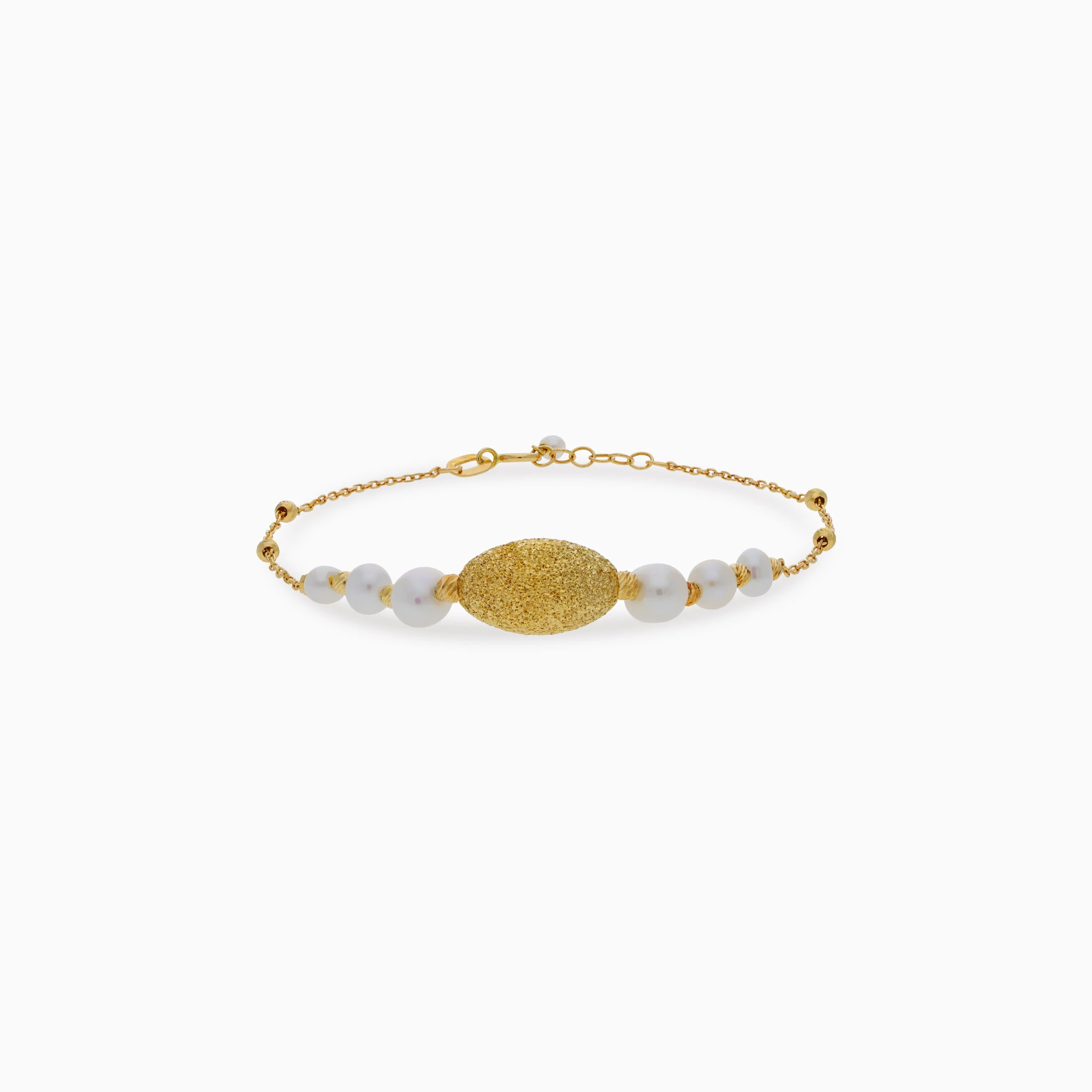 18k Yellow Gold Bracelet with Pearls | Danah Collection - Image 3