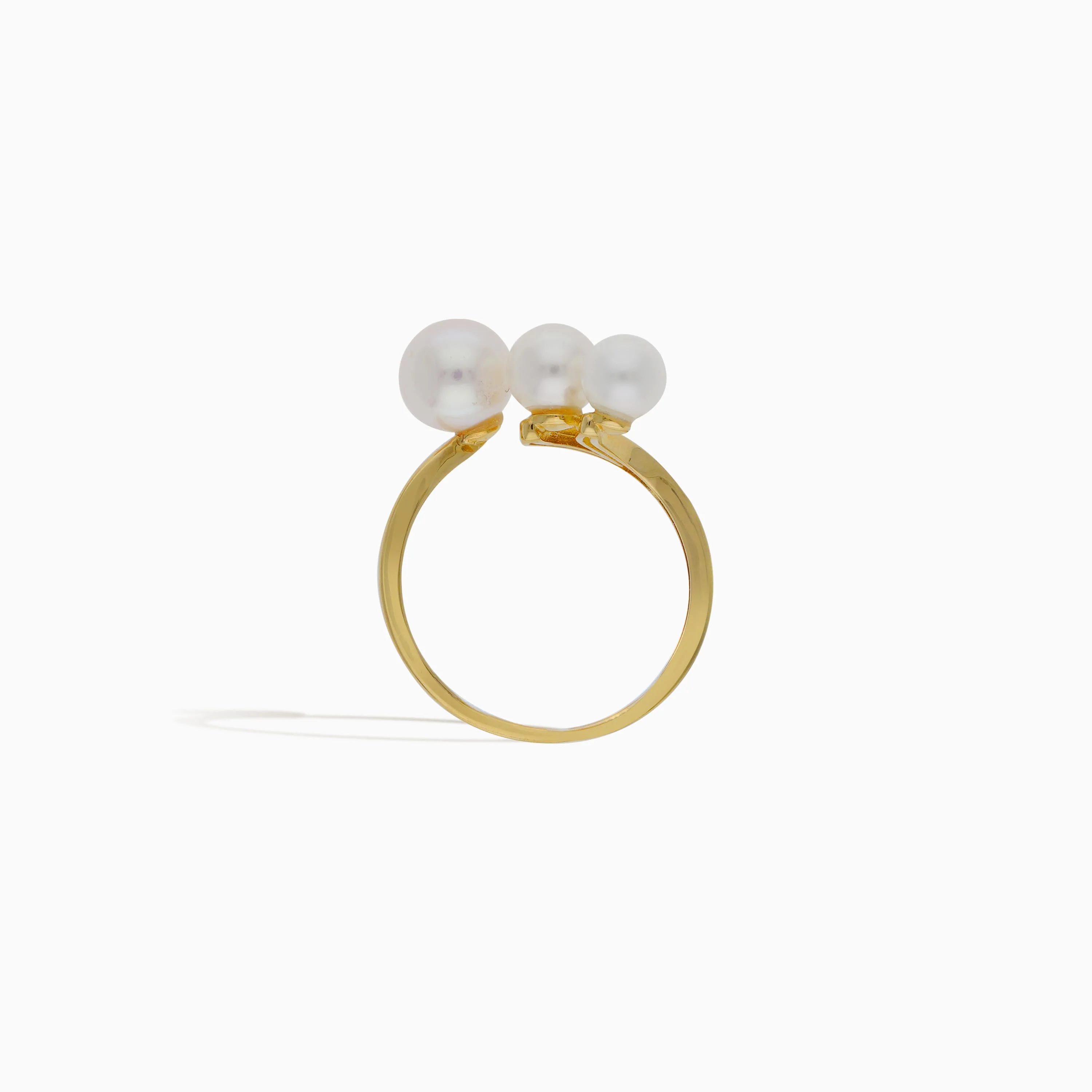 18K Yellow Gold Ring with Pearls from Danah Collection - Image 3