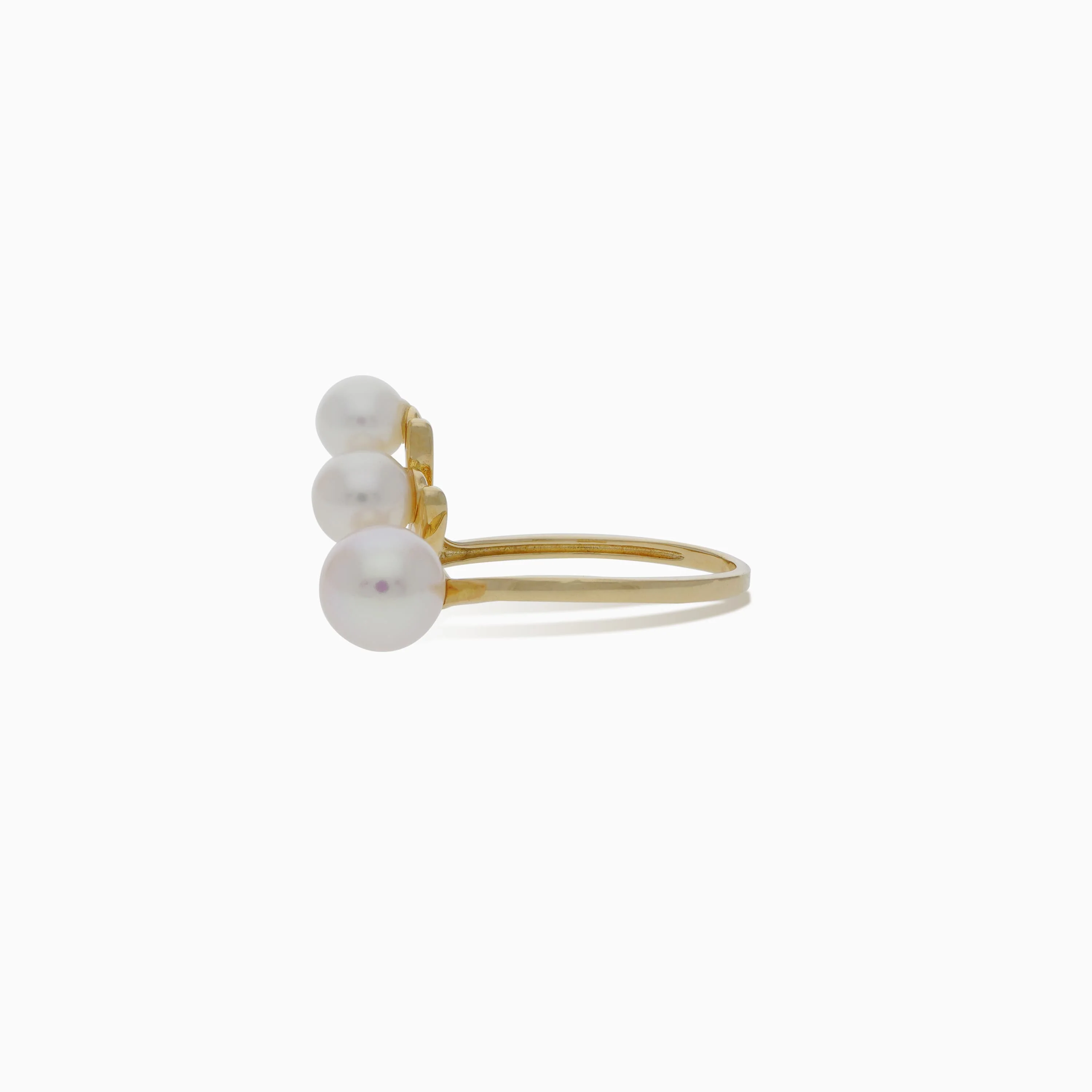 18K Yellow Gold Ring with Pearls from Danah Collection - Image 4