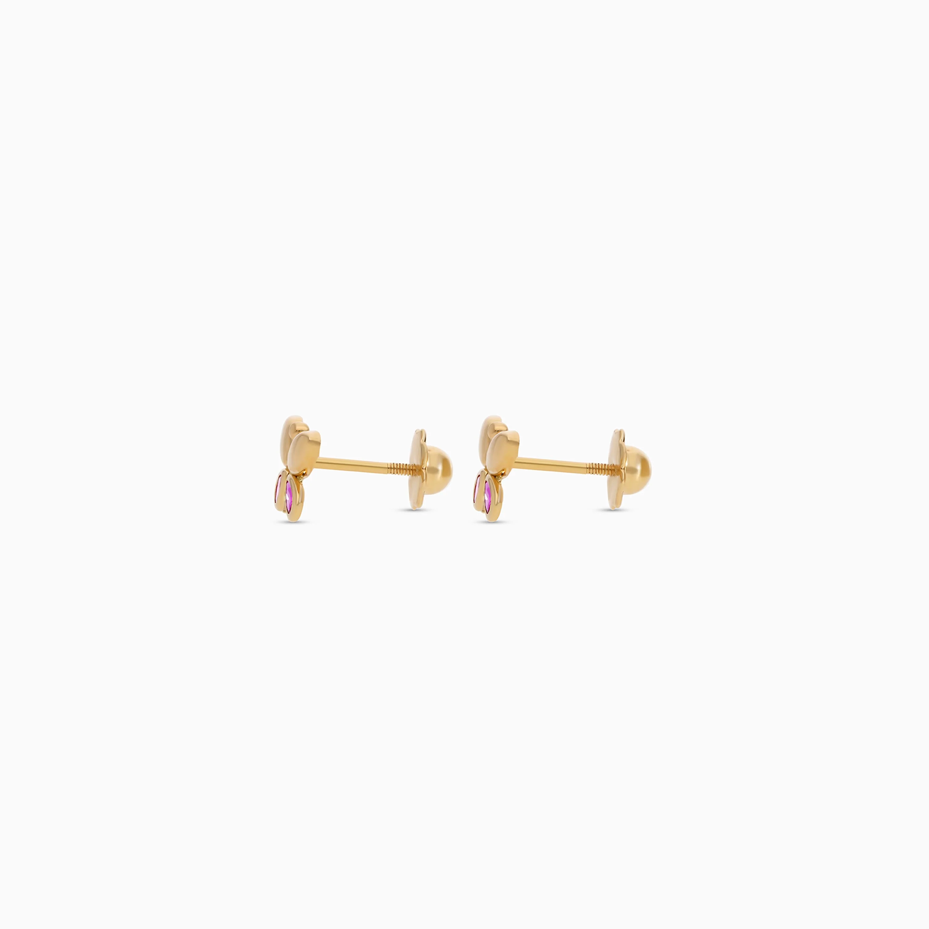 18k Yellow Gold Butterfly Earrings | Spanish Kids Collection - Image 3