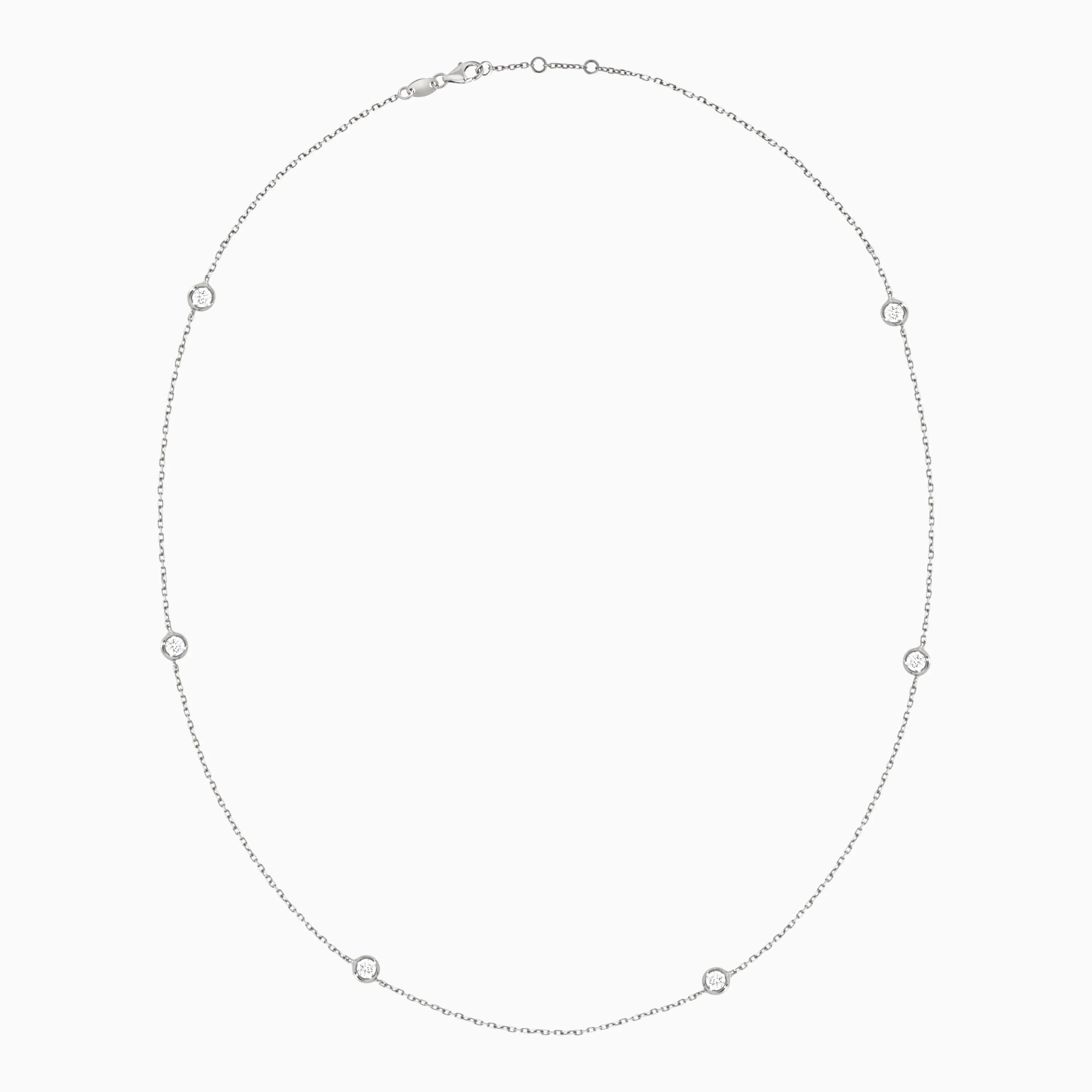 Stunning 18K White Gold Diamond Necklace for Women - Image 3