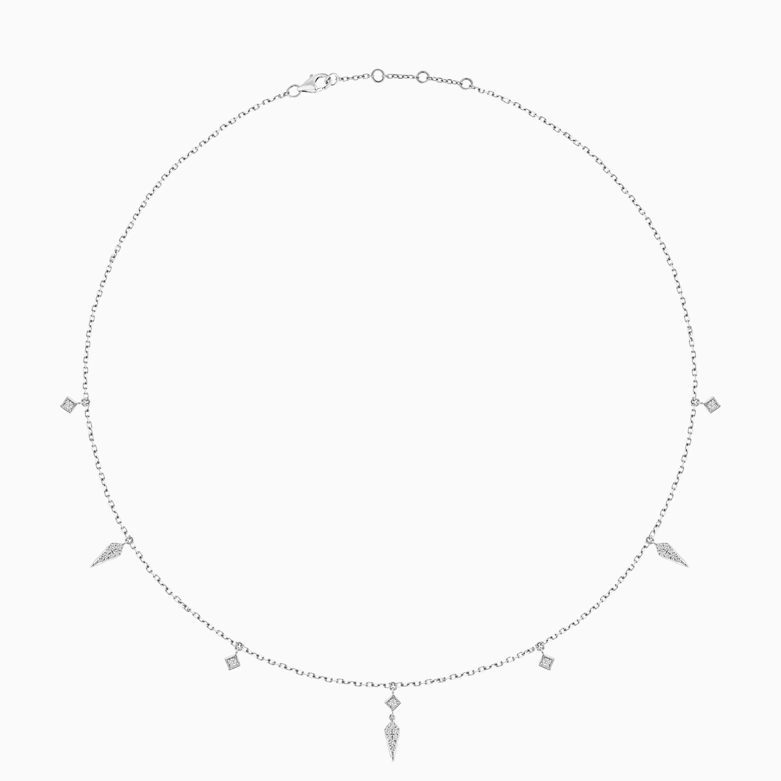 Stylish 18K White Gold Natural Diamond Choker for Women - Image 3