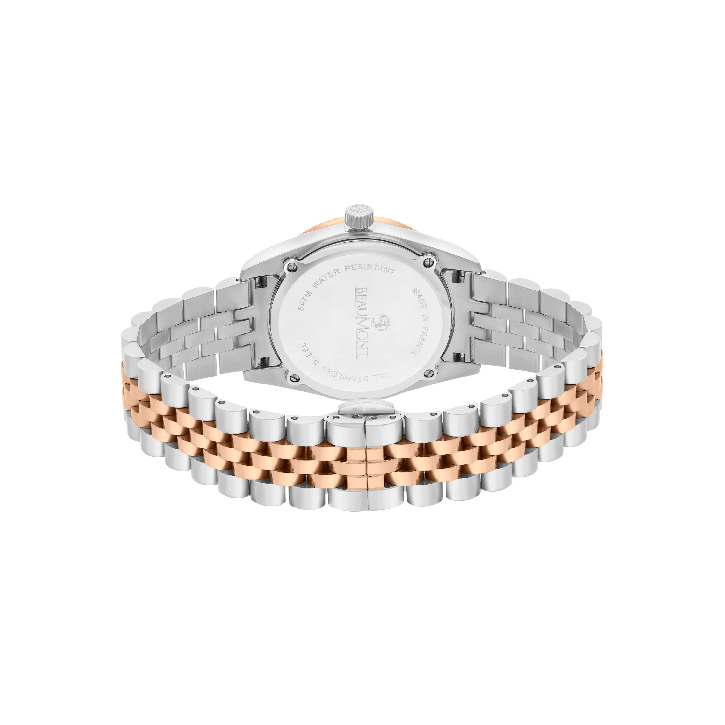 Two Tone - Rose Gold Quartz Beaumont Gents Watch - Image 3