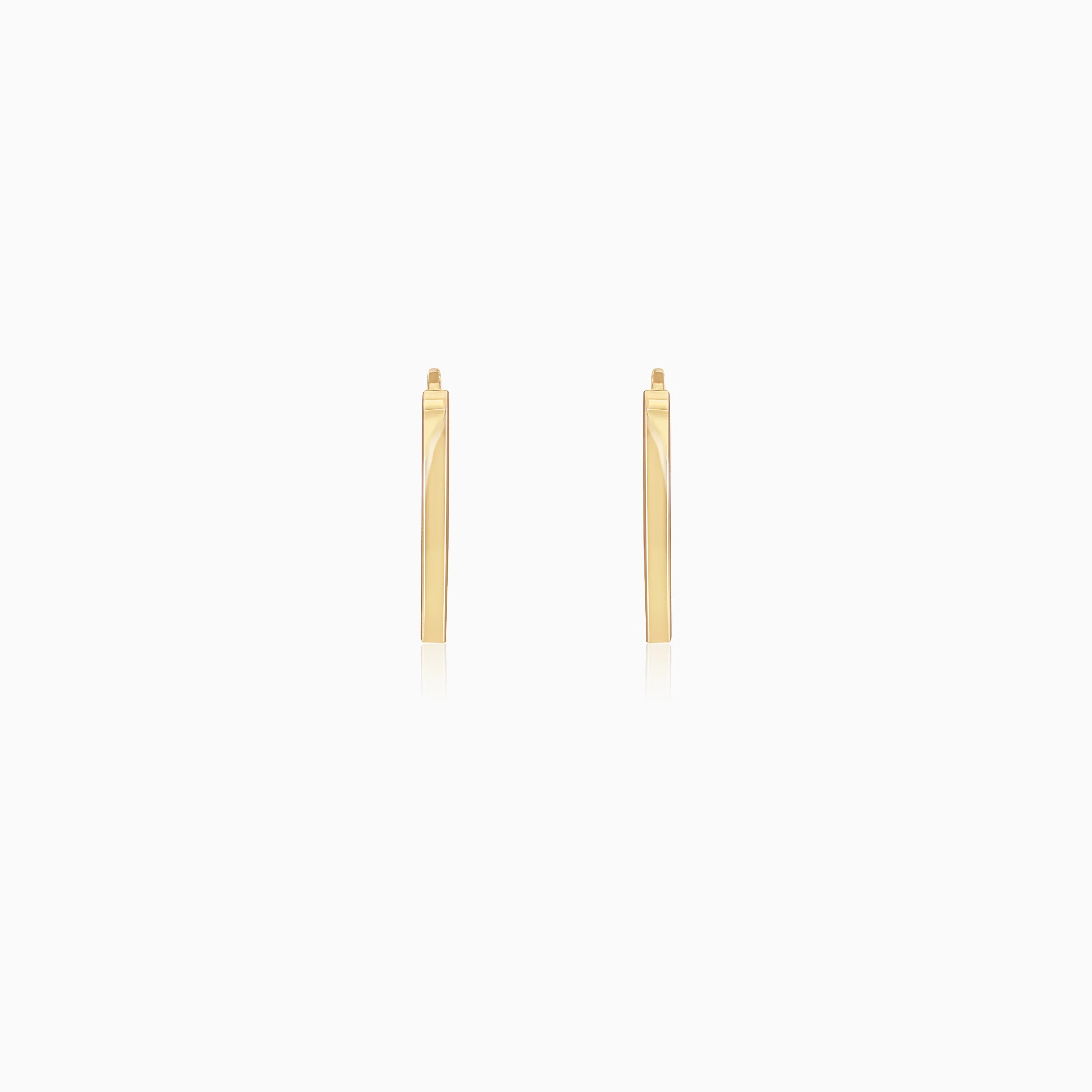 18k yellow gold  U shape Earrings Urban Classic - Image 3