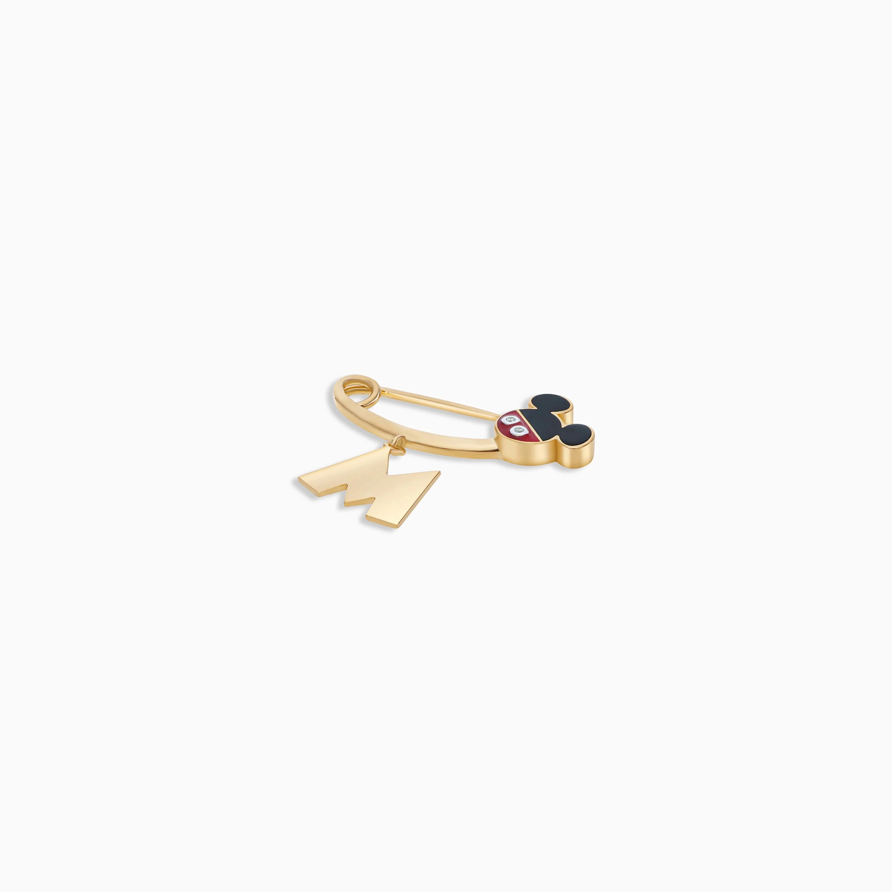 18k Yellow Gold Diamond Mickey Mouse Brooch Disney Collection - Image 2