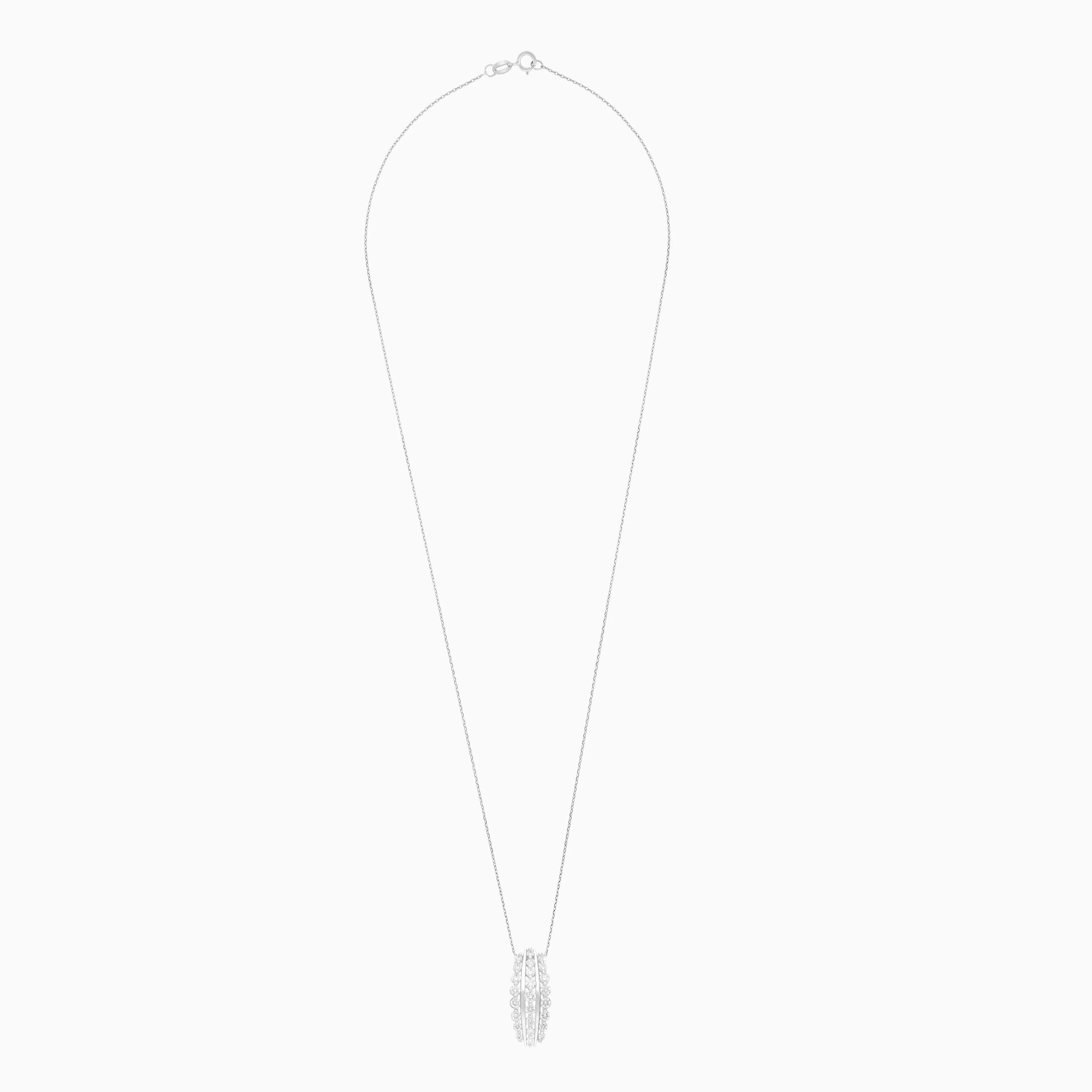 18k White gold necklace with natural diamonds stones | Scala Collection - Image 2