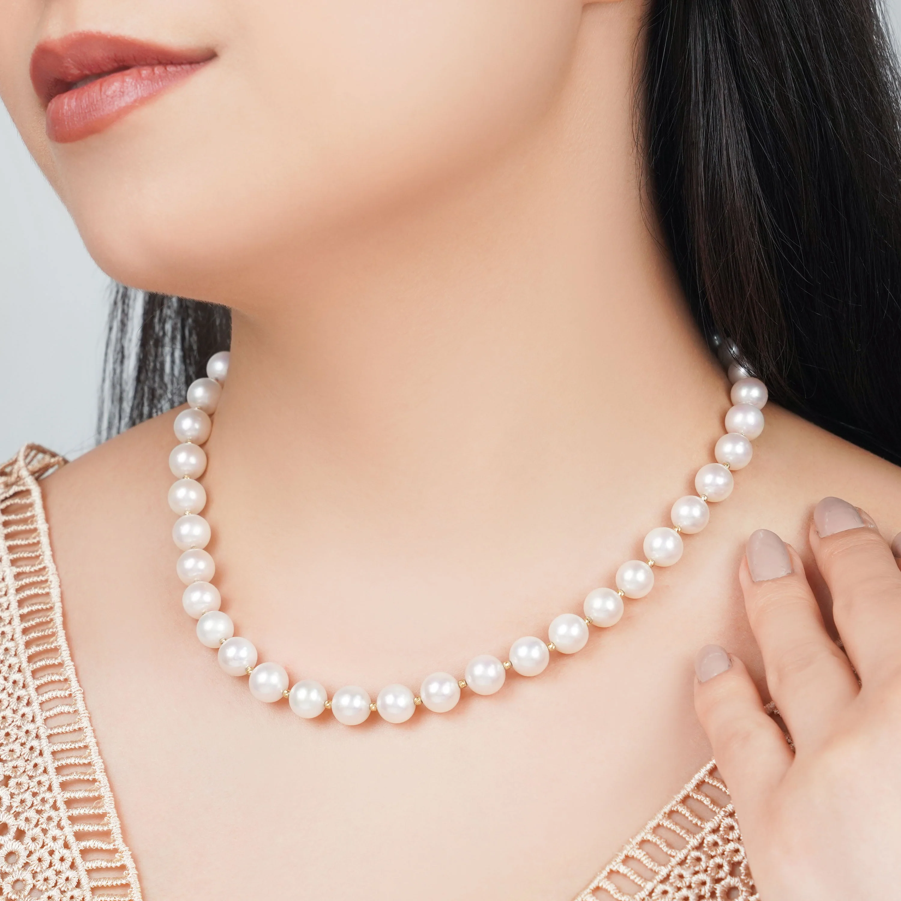 18k Yellow Gold Pearl Choker | Danah Collection - Image 2