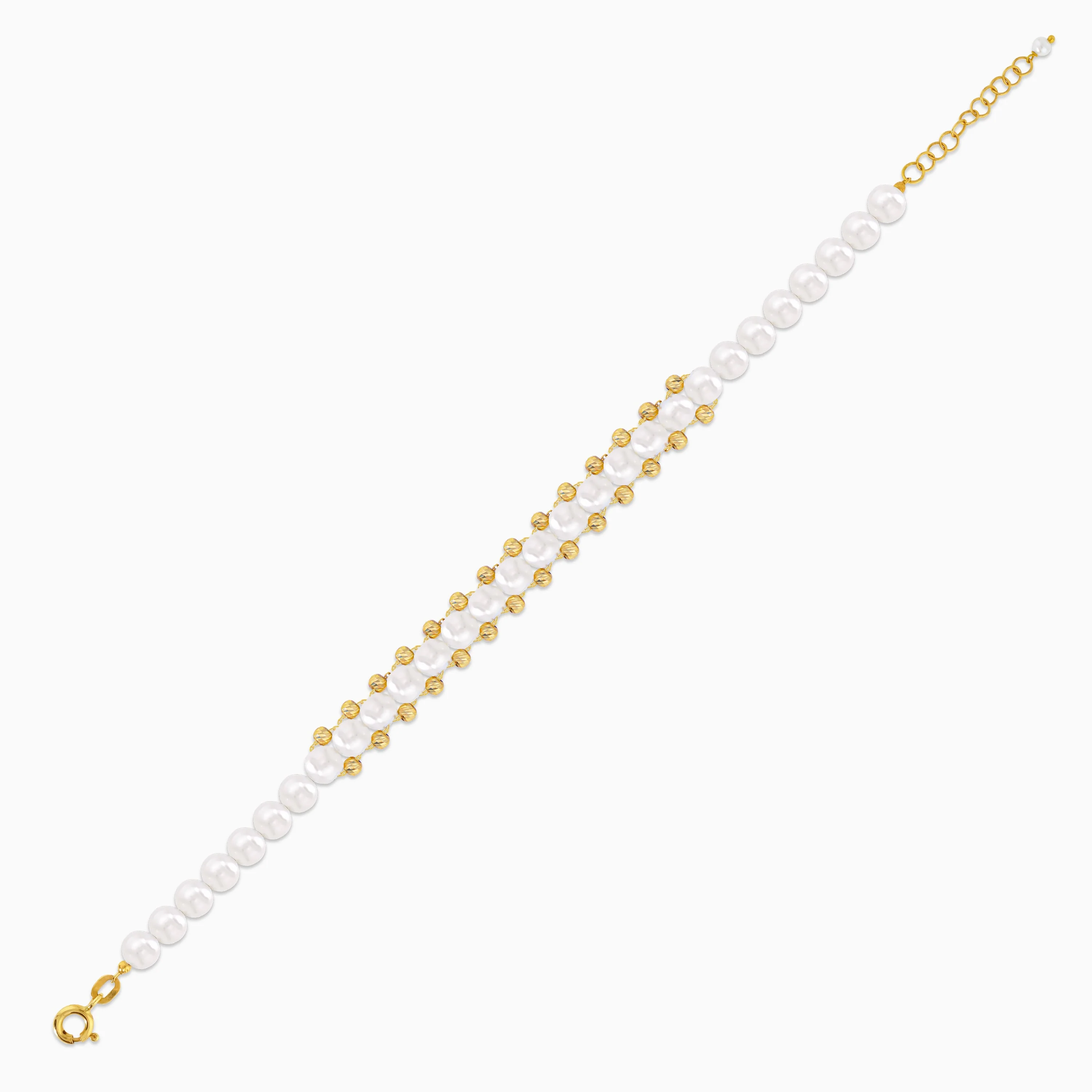 18k Yellow Gold Bracelet with Pearls | Danah Collection - Image 3