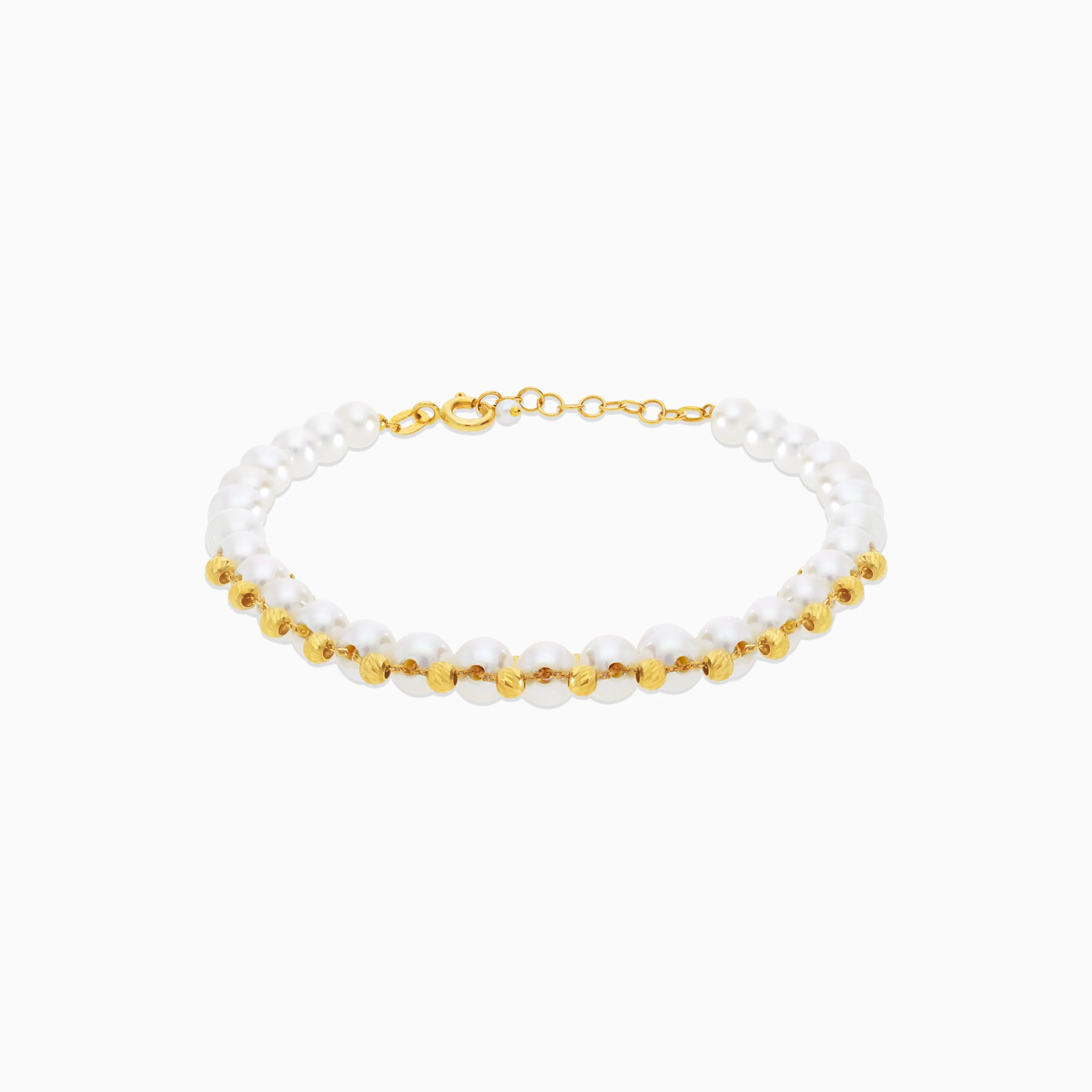 18k Yellow Gold Bracelet with Pearls | Danah Collection - Image 4