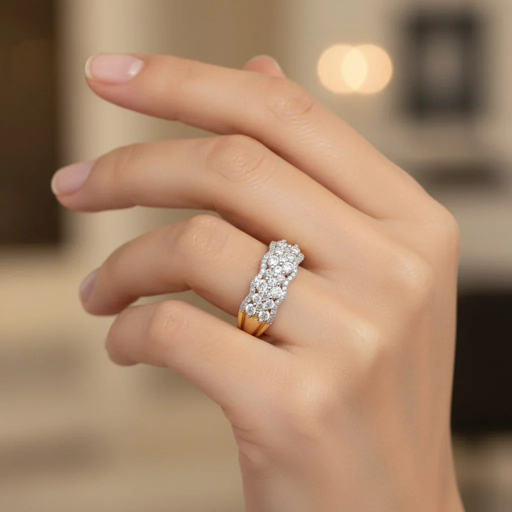 Yellow Gold Diamond Ring – 18k Scala Luxury Rings - Image 2