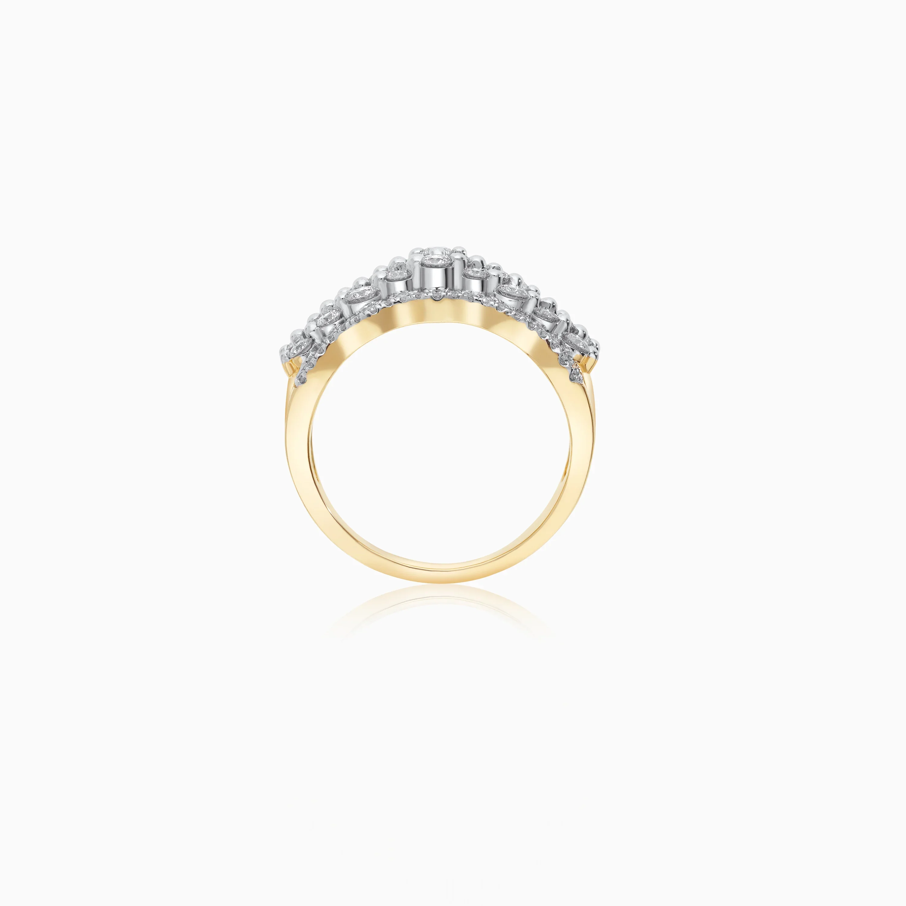 Yellow Gold Diamond Ring – 18k Scala Luxury Rings - Image 4