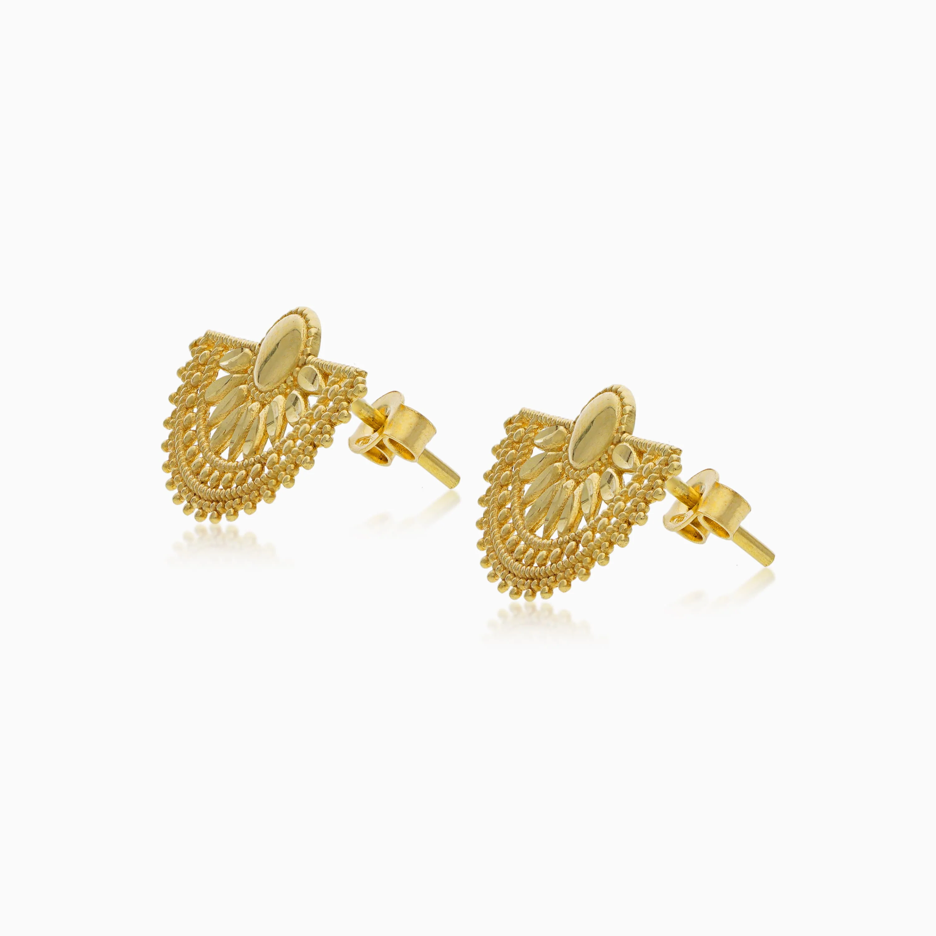 18k Yellow Gold Earrings - Shnaf Collection - Image 3